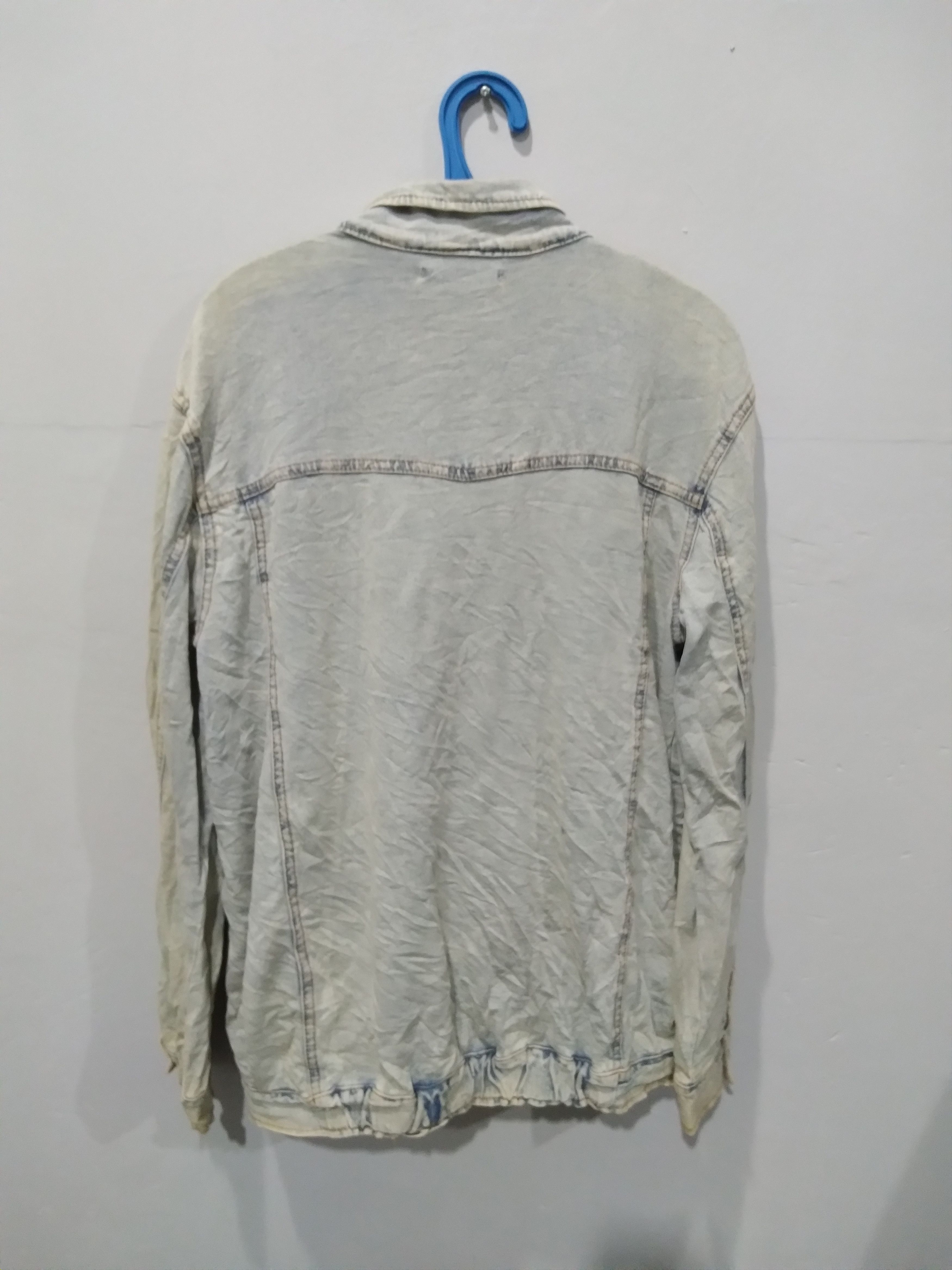 Japanese Brand LITTLE WHILE DOUBLE POCKETS SOFT DENIM JACKETS Size L / US 10 / IT 46 - 2 Thumbnail