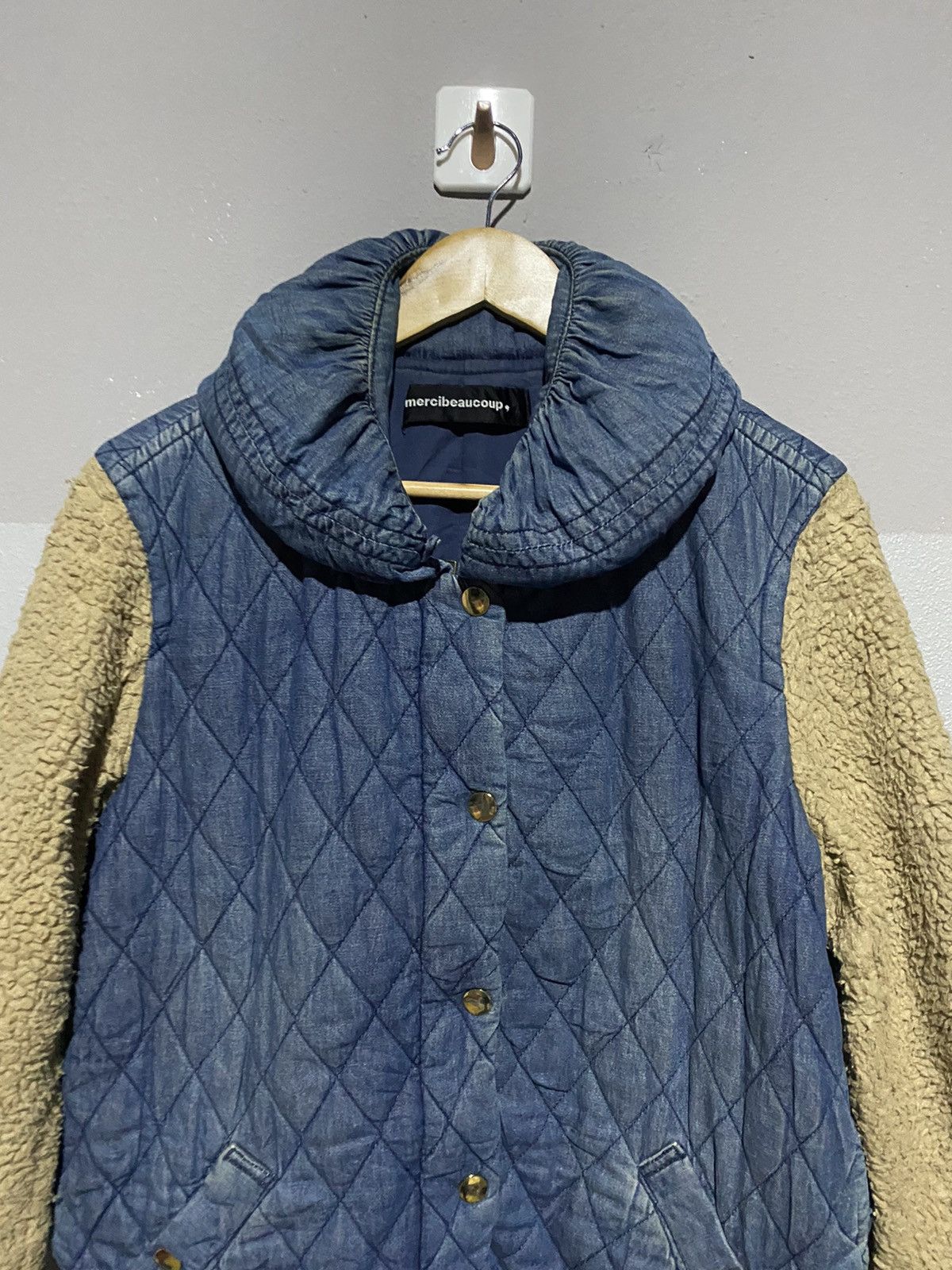 mercibeaucoup Mercibeaucoup Quilted Denim & Sherpa Jacket Hybrid Size US S / EU 44-46 / 1 - 4 Thumbnail