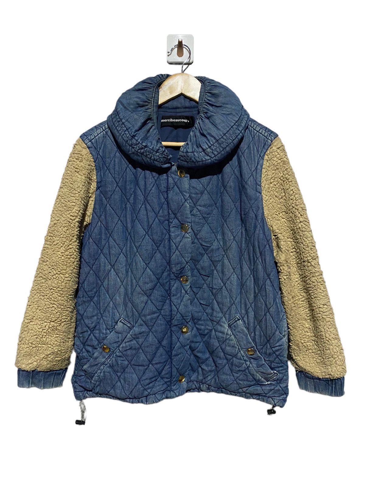 mercibeaucoup Mercibeaucoup Quilted Denim & Sherpa Jacket Hybrid Size US S / EU 44-46 / 1 - 1 Thumbnail