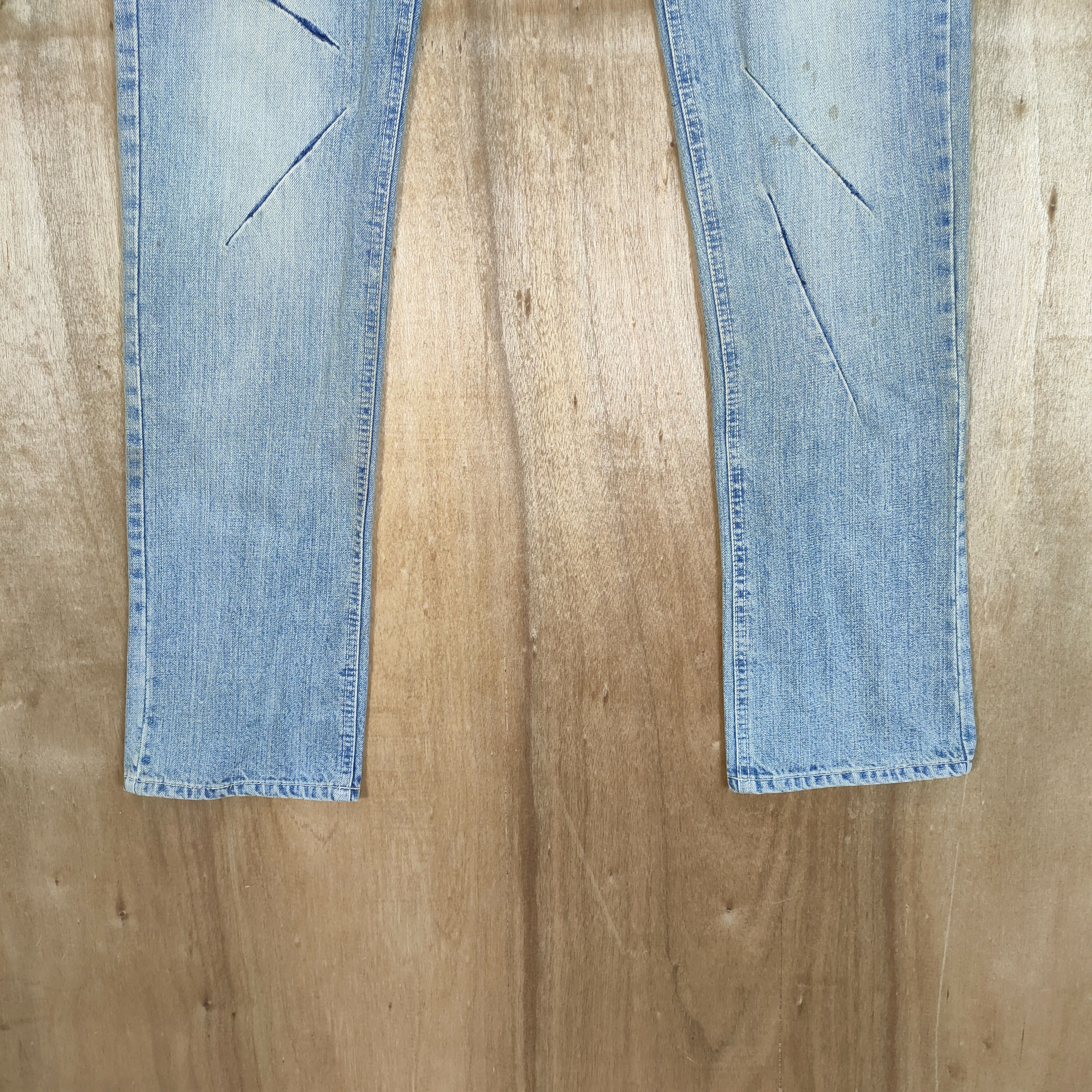 Japanese Brand NO CONCEPT LIGHT BLUE JEAN DENIM CARGO PANTS Size US 34 / EU 50 - 3 Thumbnail