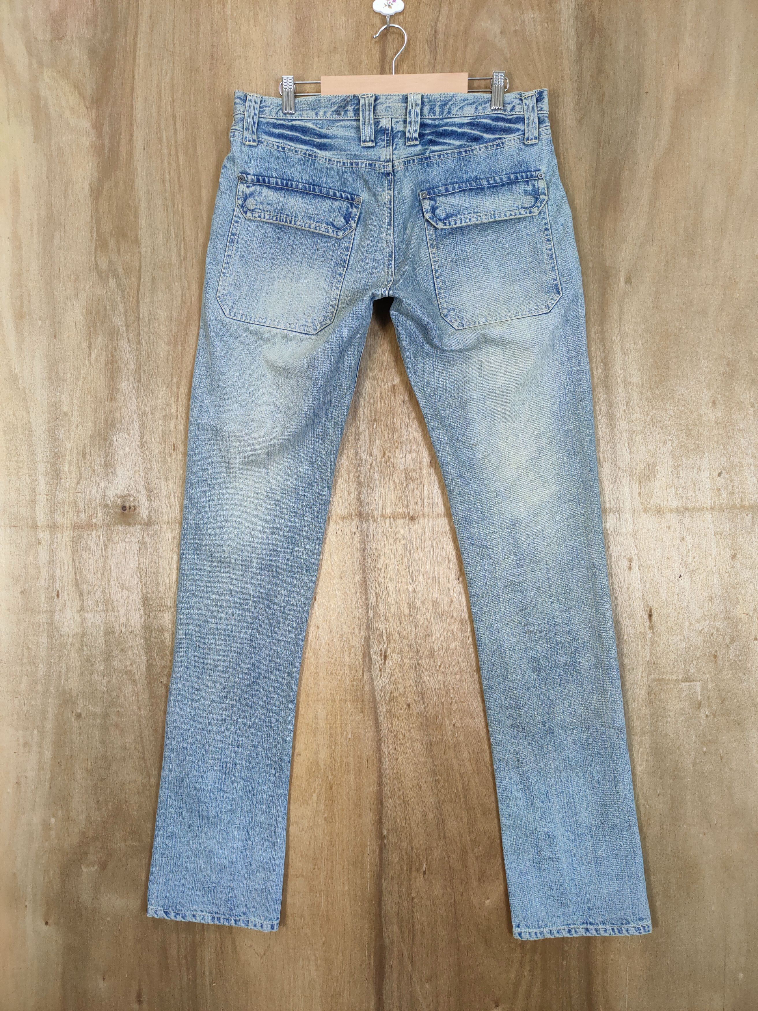 Japanese Brand NO CONCEPT LIGHT BLUE JEAN DENIM CARGO PANTS Size US 34 / EU 50 - 8 Thumbnail