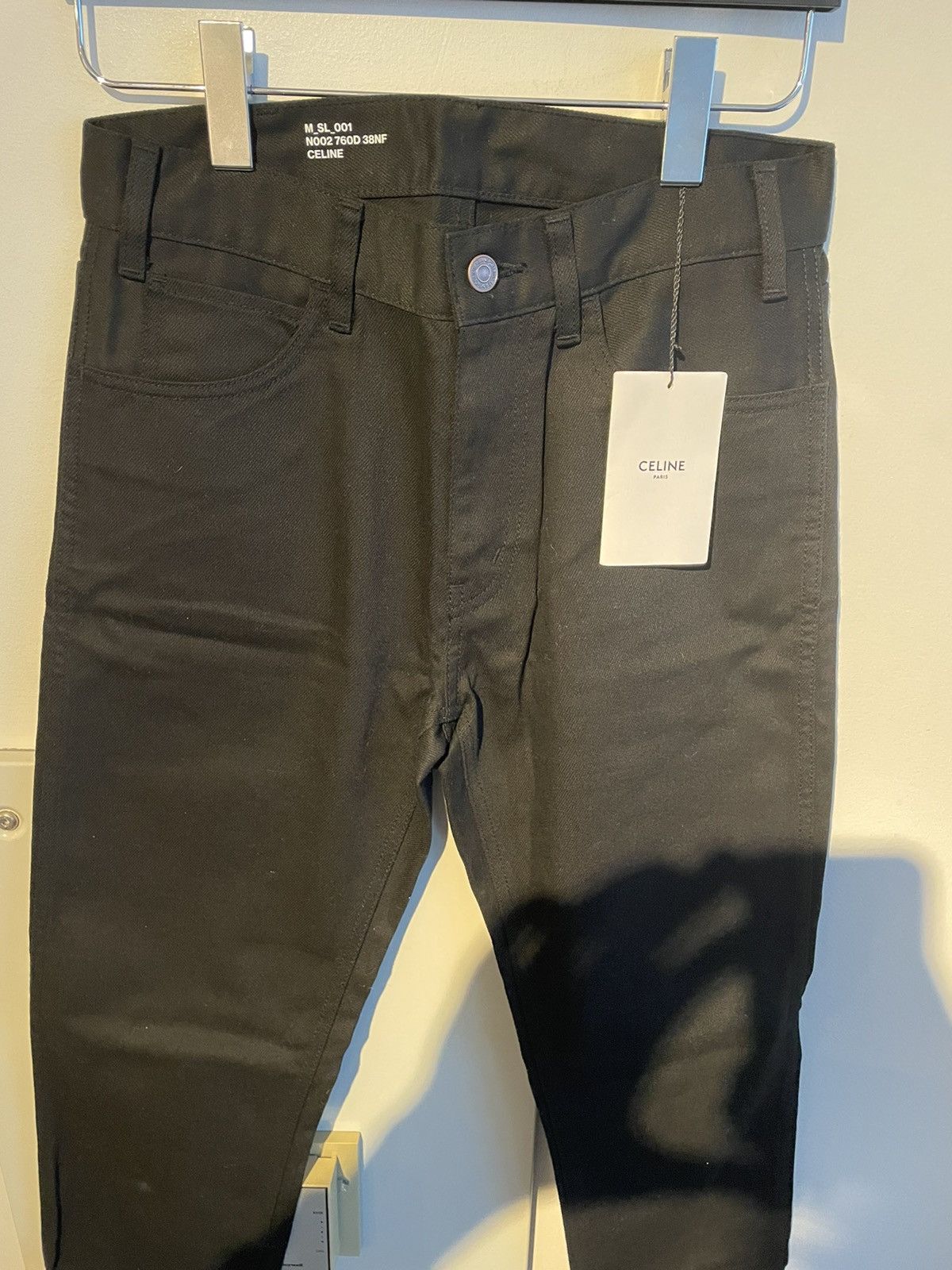Celine × Hedi Slimane Runway SuperRare Iconic SL 001 Hedi Slimane Pure Black Denim Size US 28 / EU 44 - 17 Thumbnail