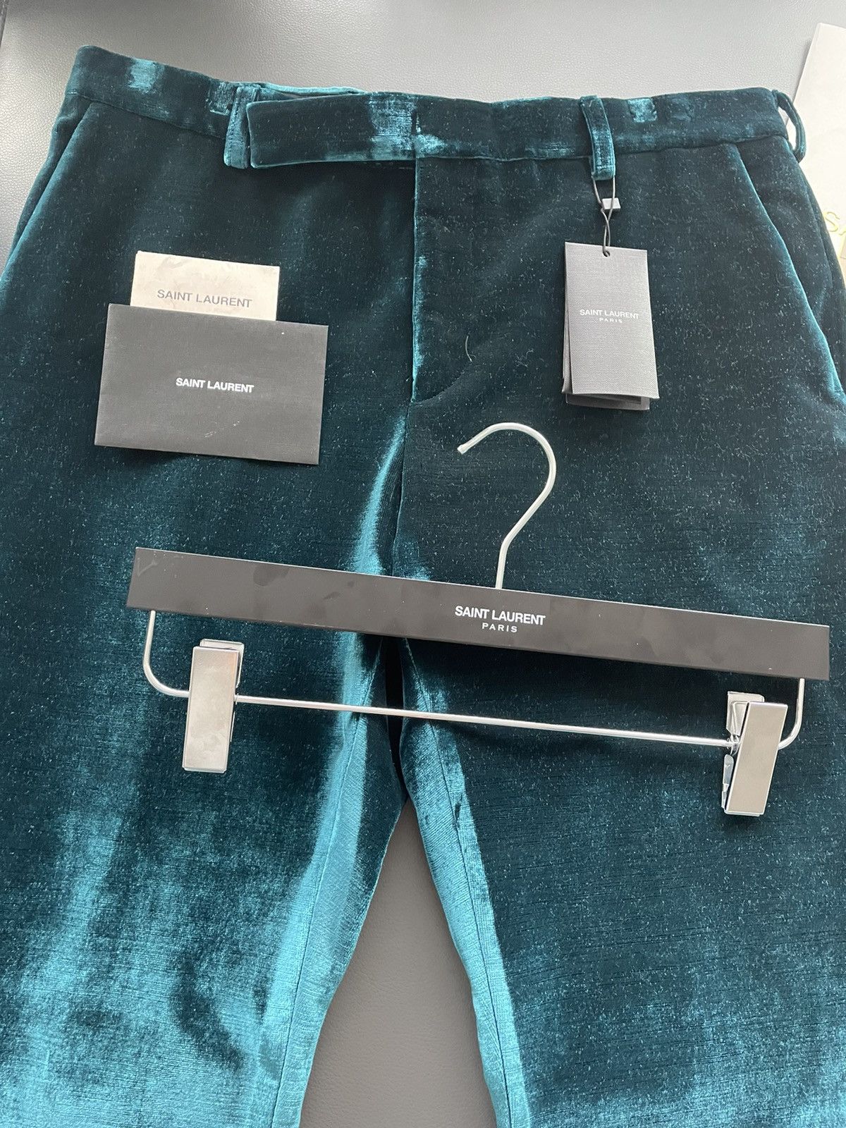 Hedi Slimane × Saint Laurent Paris × Yves Saint Laurent Rare $2,500 Value Super Runway Limited Edition Viscose Pant Size US 30 / EU 46 - 18 Thumbnail