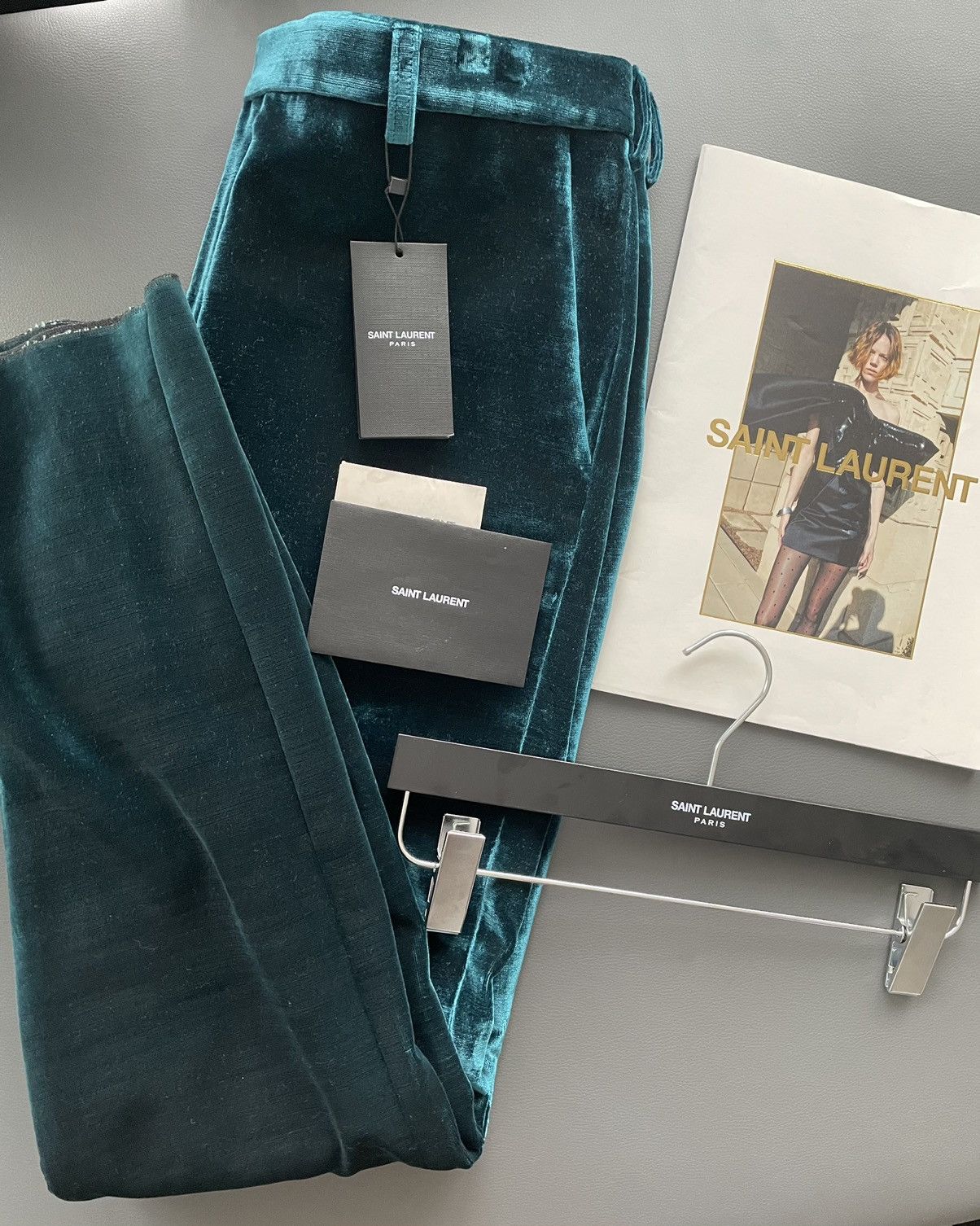 Hedi Slimane × Saint Laurent Paris × Yves Saint Laurent Rare $2,500 Value Super Runway Limited Edition Viscose Pant Size US 30 / EU 46 - 17 Thumbnail