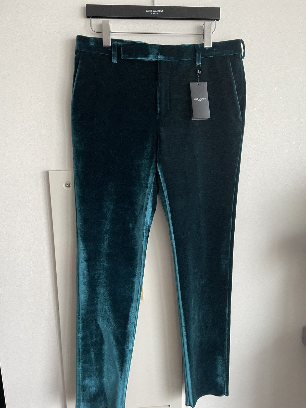 Hedi Slimane × Saint Laurent Paris × Yves Saint Laurent Rare $2,500 Value Super Runway Limited Edition Viscose Pant Size US 30 / EU 46 - 1 Thumbnail