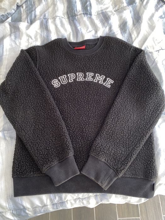 Supreme polartec sale deep pile crewneck