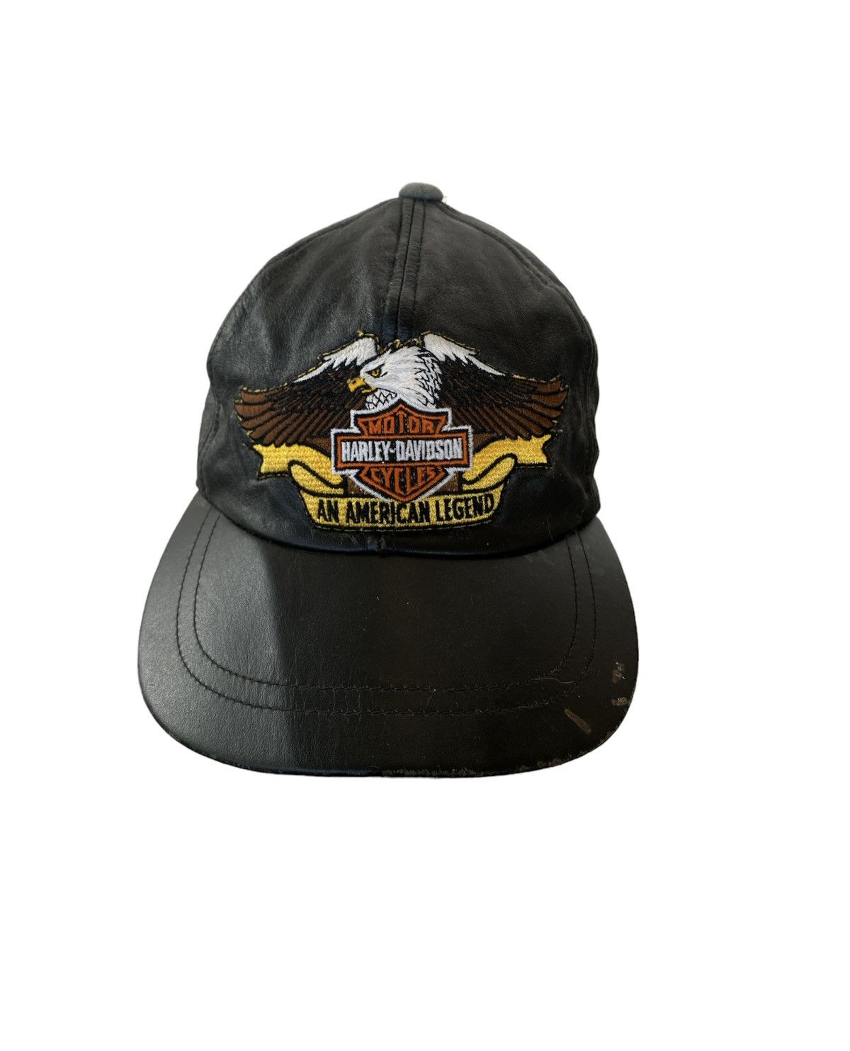 Harley Davidson × Vintage Vintage harley davidson leather cap Size ONE SIZE - 1 Thumbnail