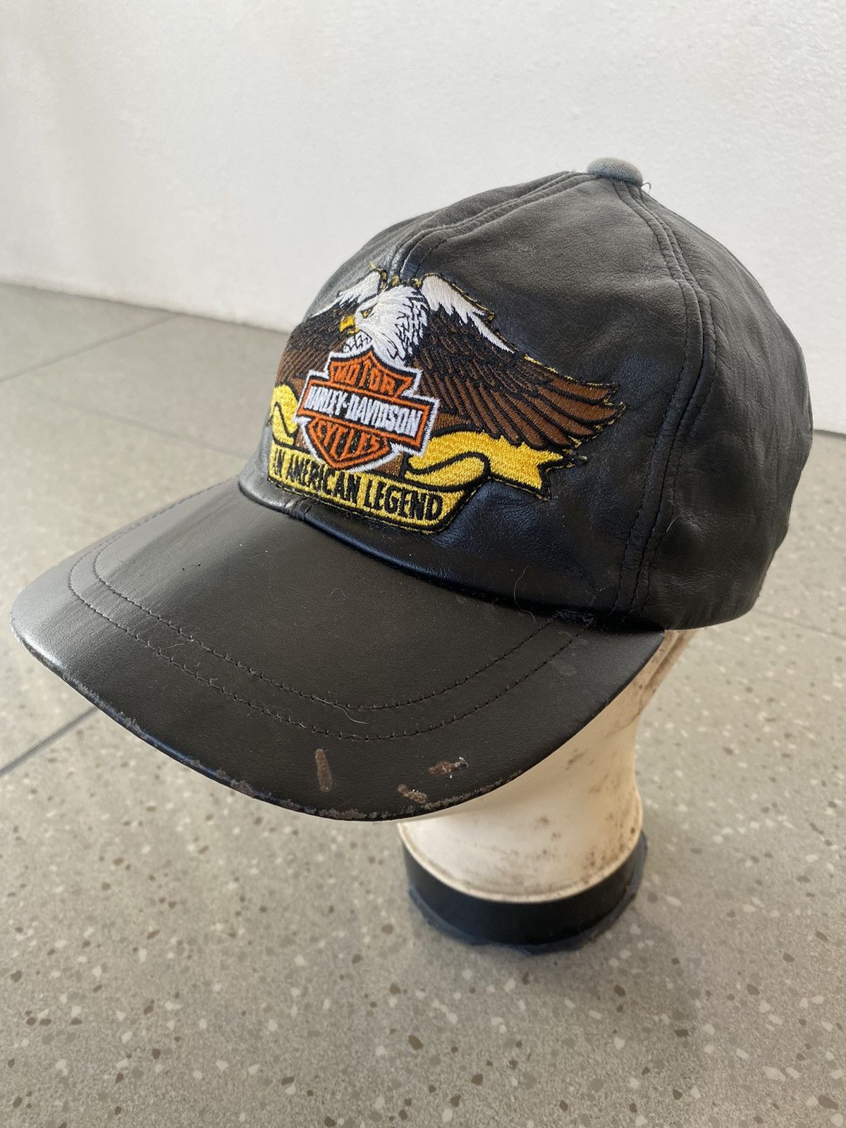 Harley Davidson × Vintage Vintage harley davidson leather cap Size ONE SIZE - 3 Thumbnail