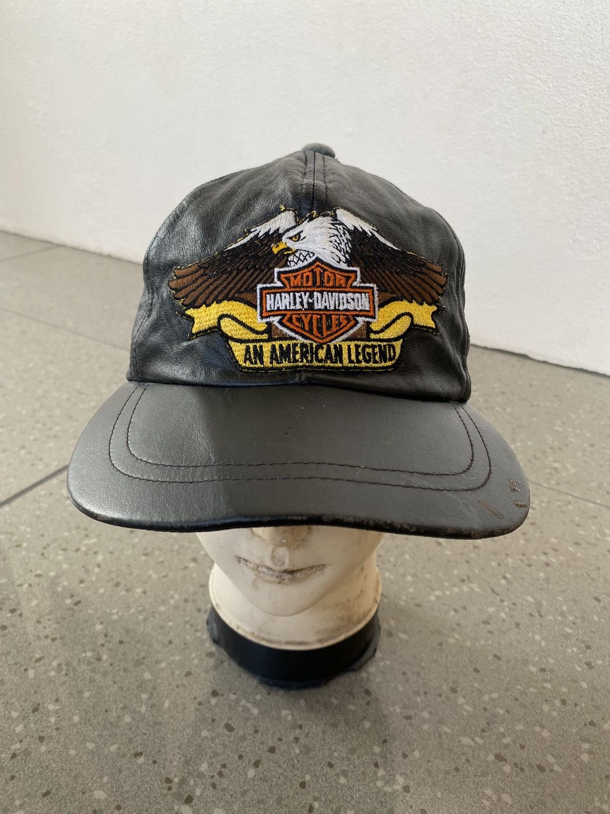 Harley Davidson × Vintage Vintage harley davidson leather cap Size ONE SIZE - 2 Thumbnail