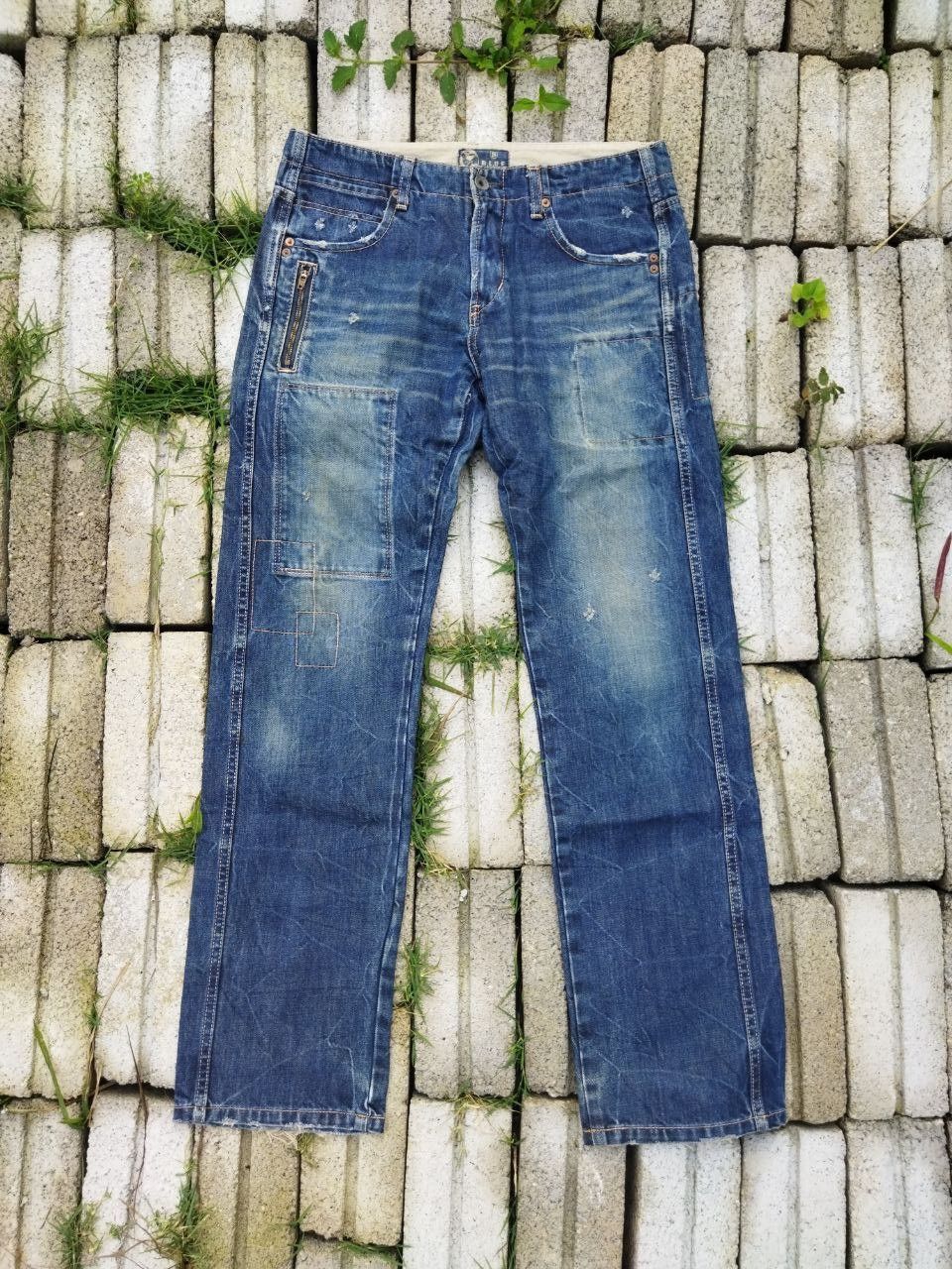 image of Blue Blue Japan blue Japan Distressed Jeans in Blue Distressed, Men's (Size 31)