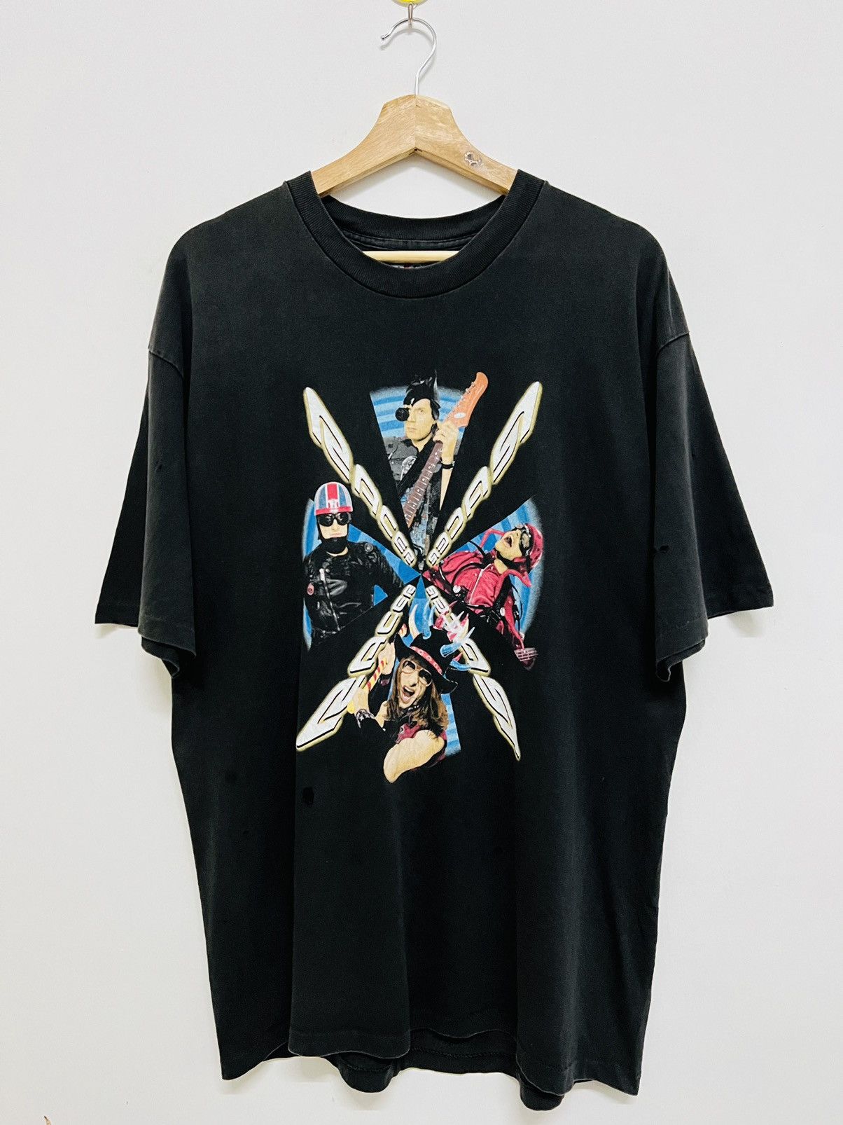 Band Tees × Vintage Vintage THRASHED Heavy Metal Racer X Superheroes Album Tee Size US L / EU 52-54 / 3 - 2 Thumbnail