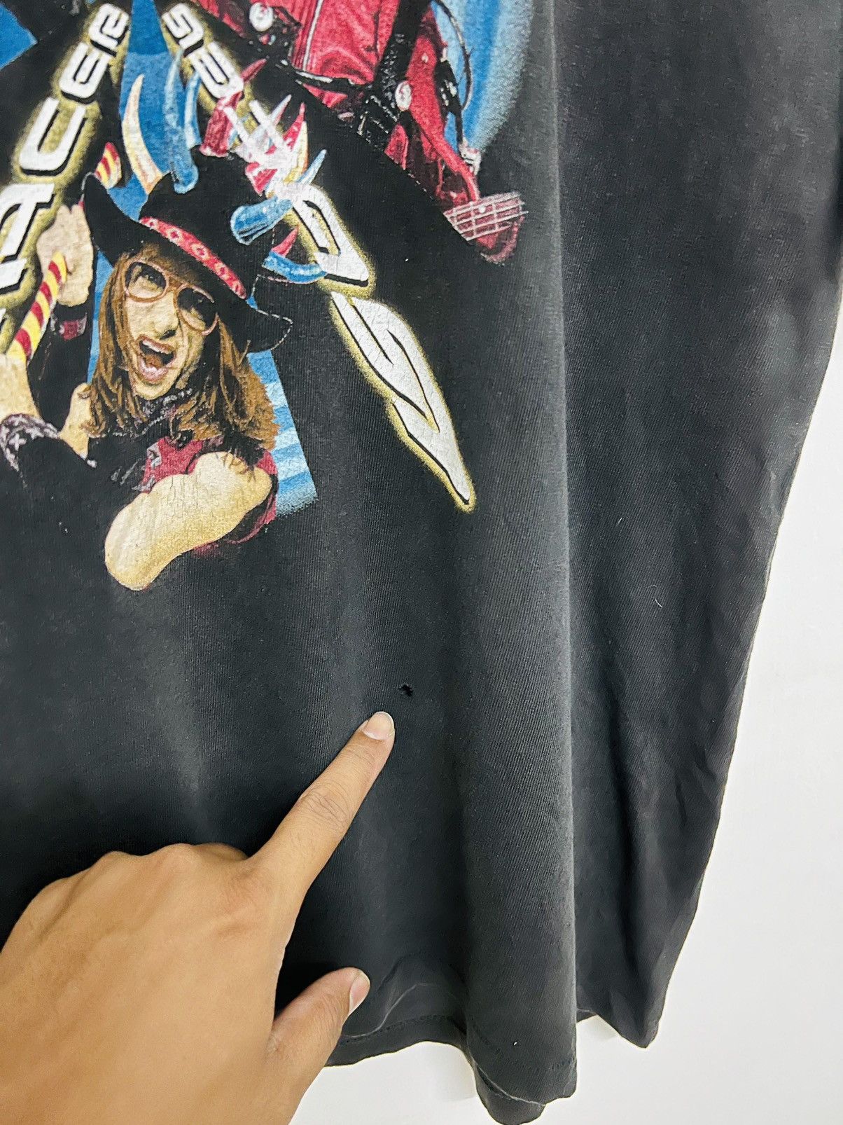 Band Tees × Vintage Vintage THRASHED Heavy Metal Racer X Superheroes Album Tee Size US L / EU 52-54 / 3 - 10 Thumbnail