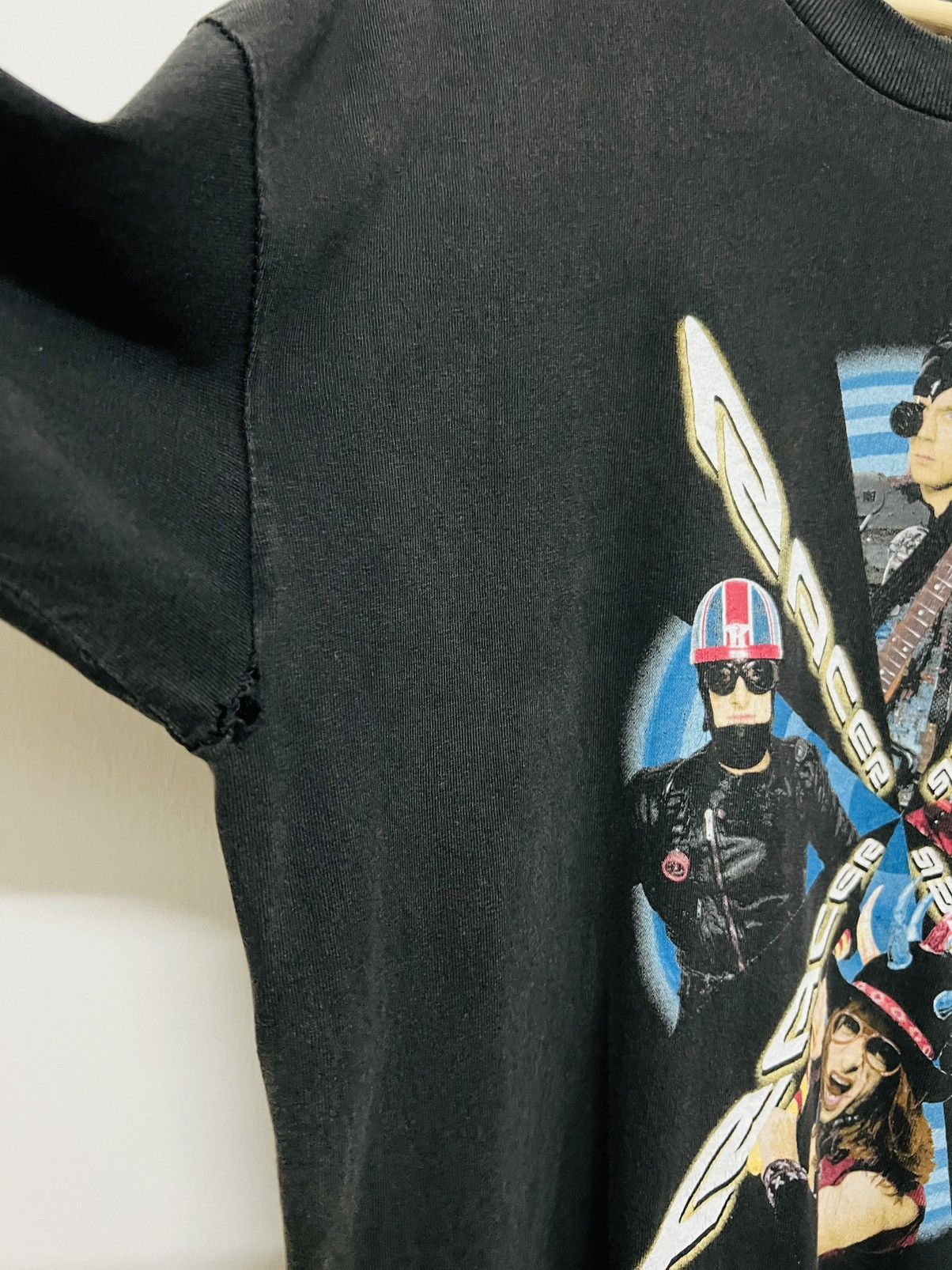 Band Tees × Vintage Vintage THRASHED Heavy Metal Racer X Superheroes Album Tee Size US L / EU 52-54 / 3 - 5 Thumbnail