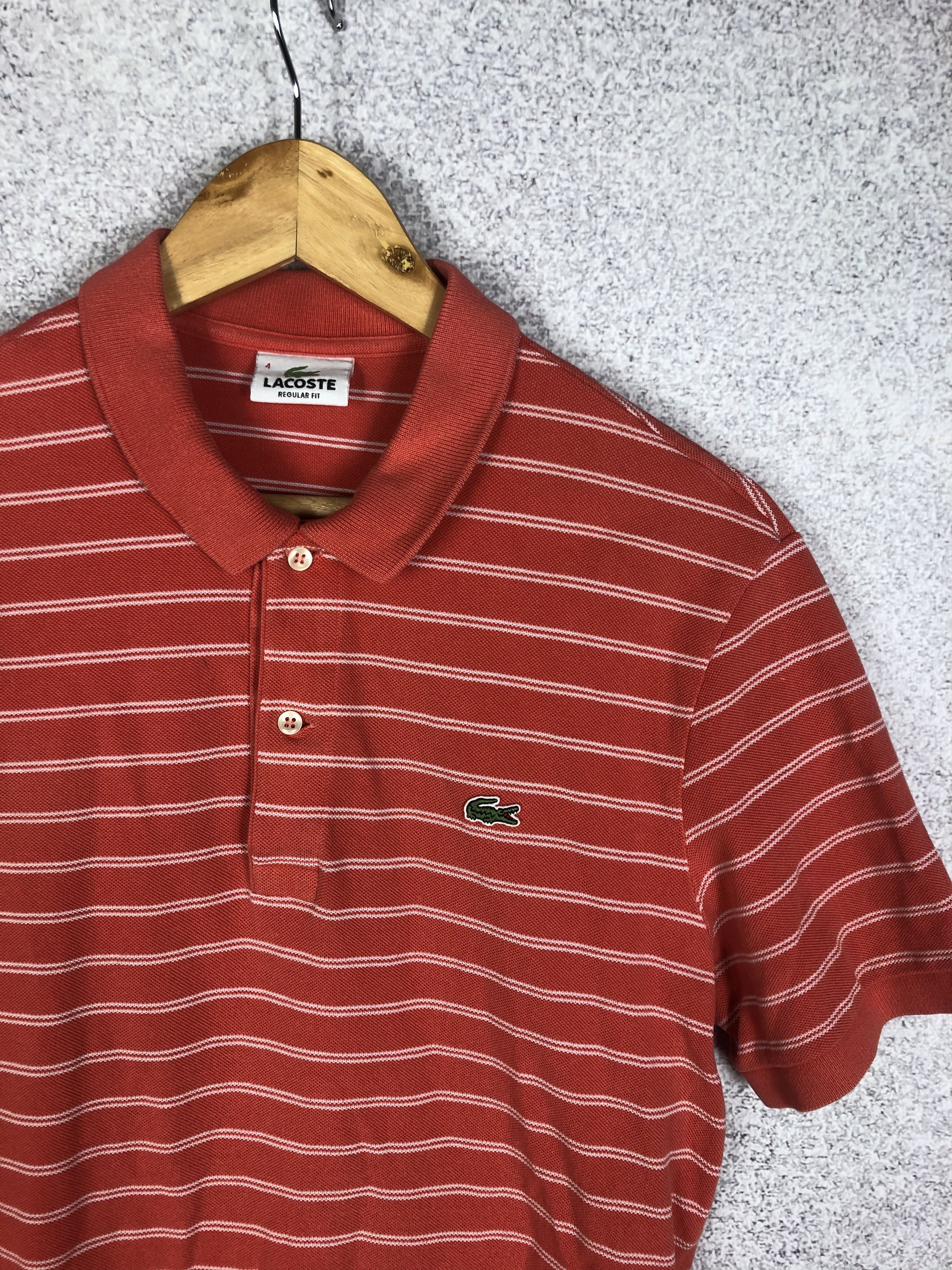 Lacoste Men’s Lacoste Striped Short Sleeve Polo Shirt Size US M / EU 48-50 / 2 - 2 Thumbnail