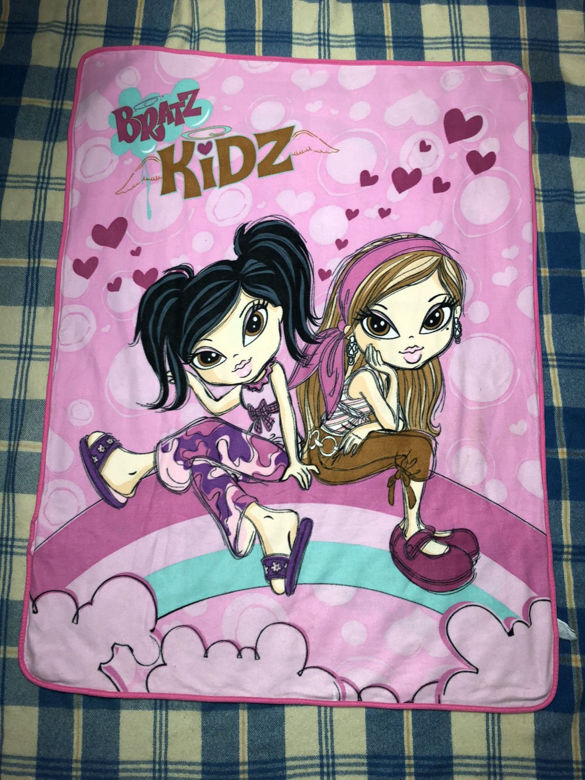 Vintage Bratz dolls throw blanket y2k “bratz kidz” hopscotch 43”x57