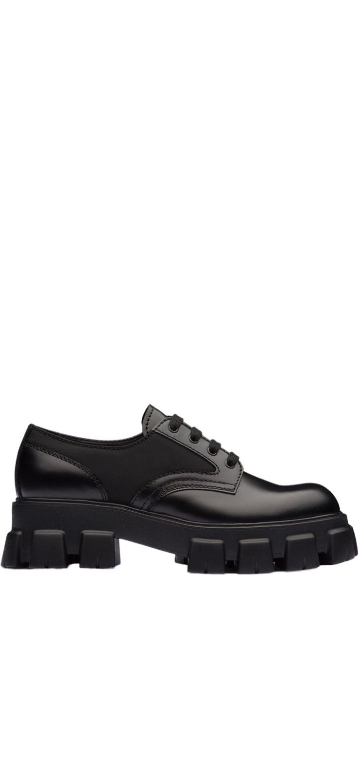 Prada Monolith Lace Up Shoes