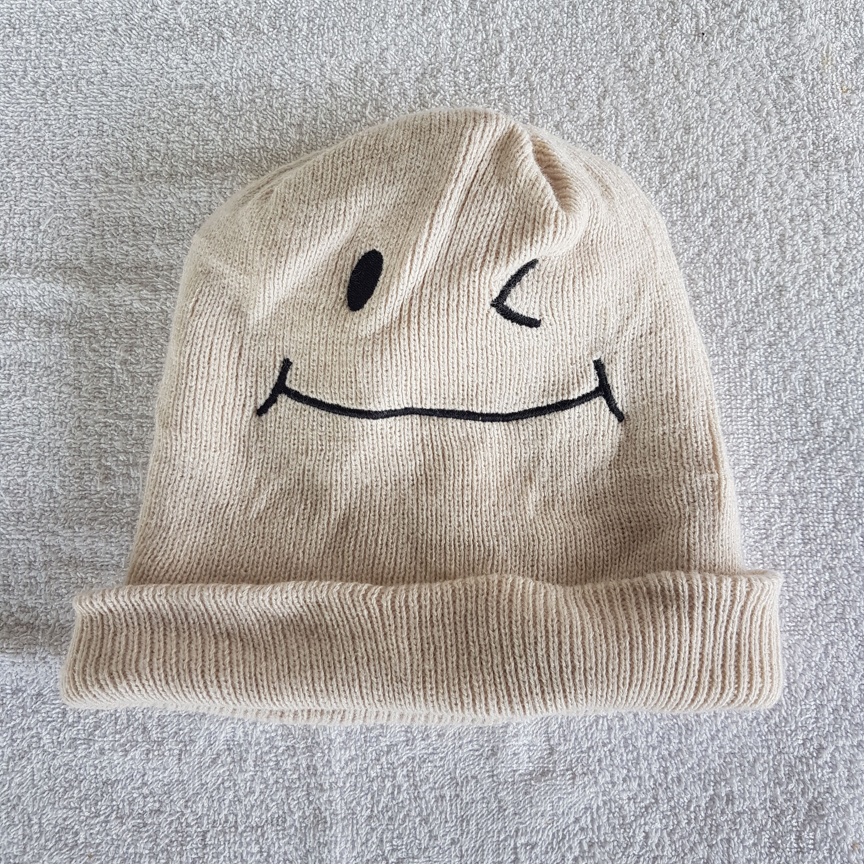 Japanese Brand × Vintage Smile Face Beanie Kapital Snow Cap Japanese Smile Face Hats Size ONE SIZE - 5 Thumbnail
