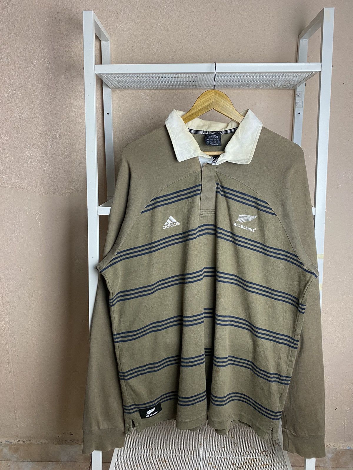 Adidas Adidas All Black Stripe Rugby Shirt Polos Size US XXL / EU 58 / 5 - 1 Thumbnail