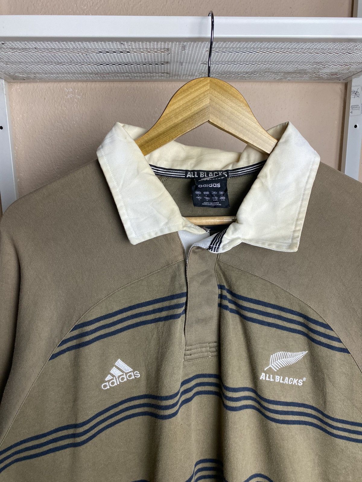 Adidas Adidas All Black Stripe Rugby Shirt Polos Size US XXL / EU 58 / 5 - 4 Thumbnail