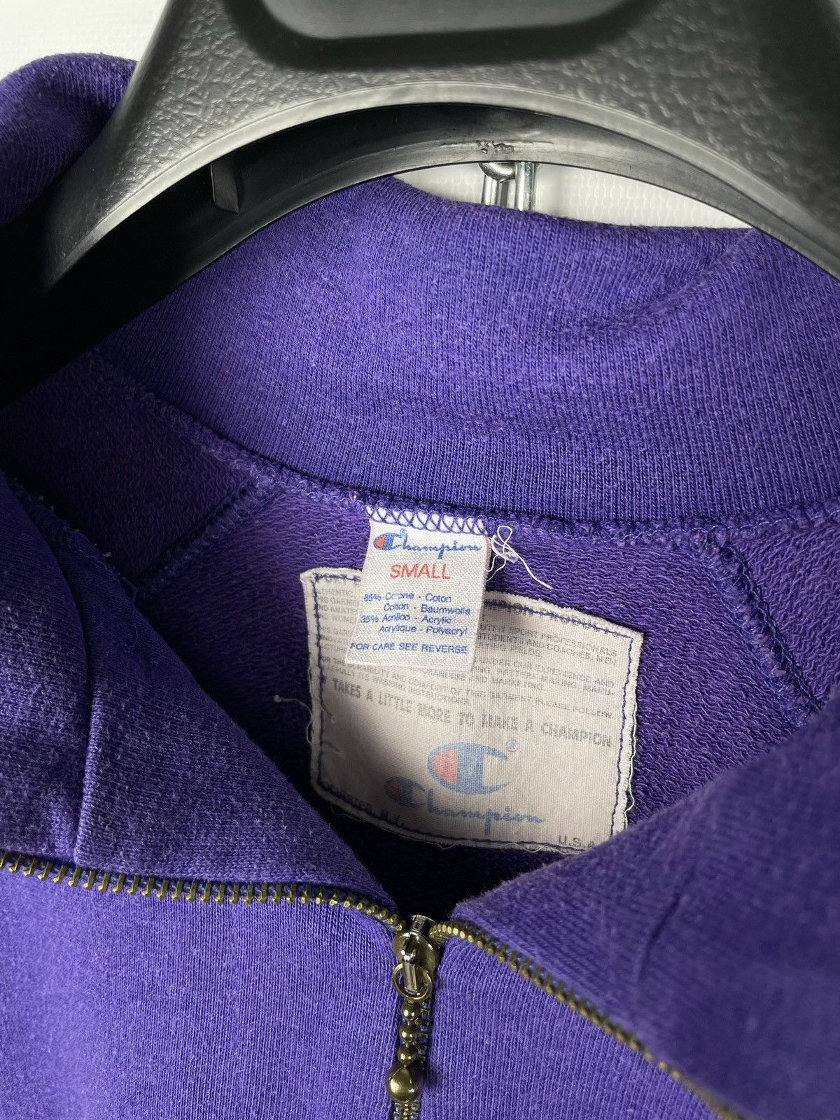 Champion × Vintage Vintage 80s Champion Quarter Zip Sweatshirt Size US S / EU 44-46 / 1 - 5 Thumbnail