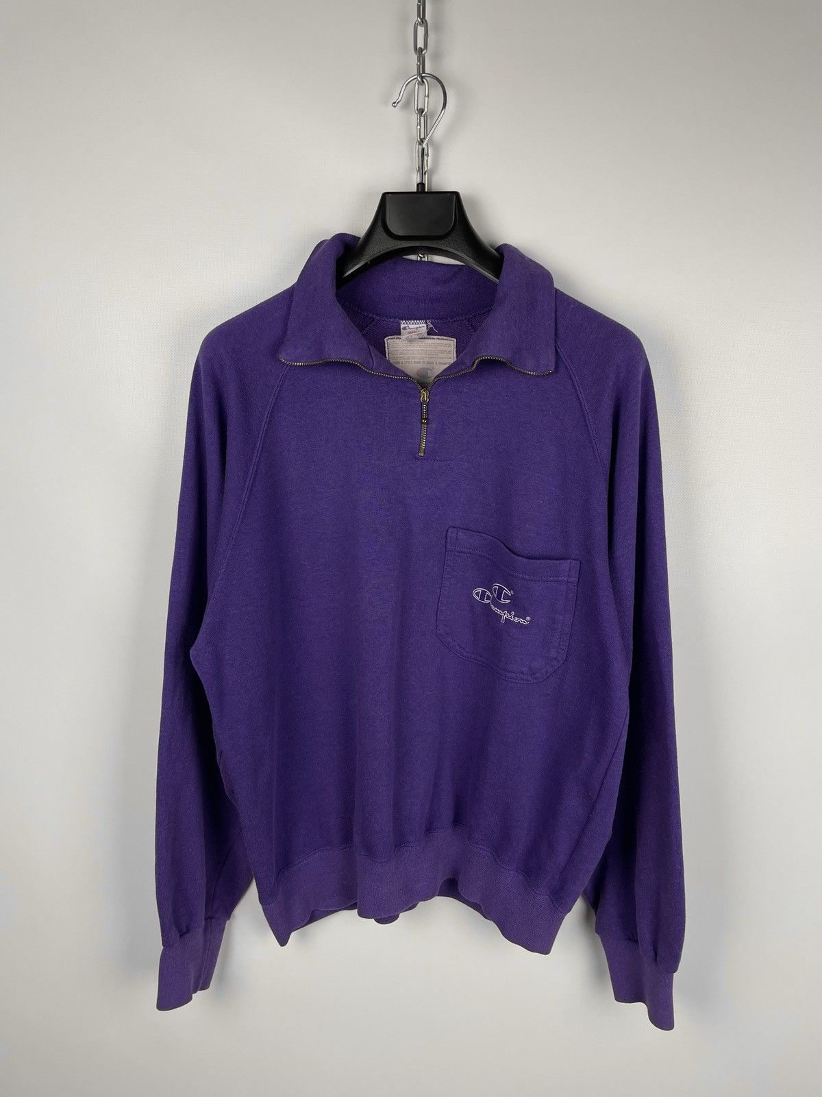 Champion × Vintage Vintage 80s Champion Quarter Zip Sweatshirt Size US S / EU 44-46 / 1 - 2 Thumbnail