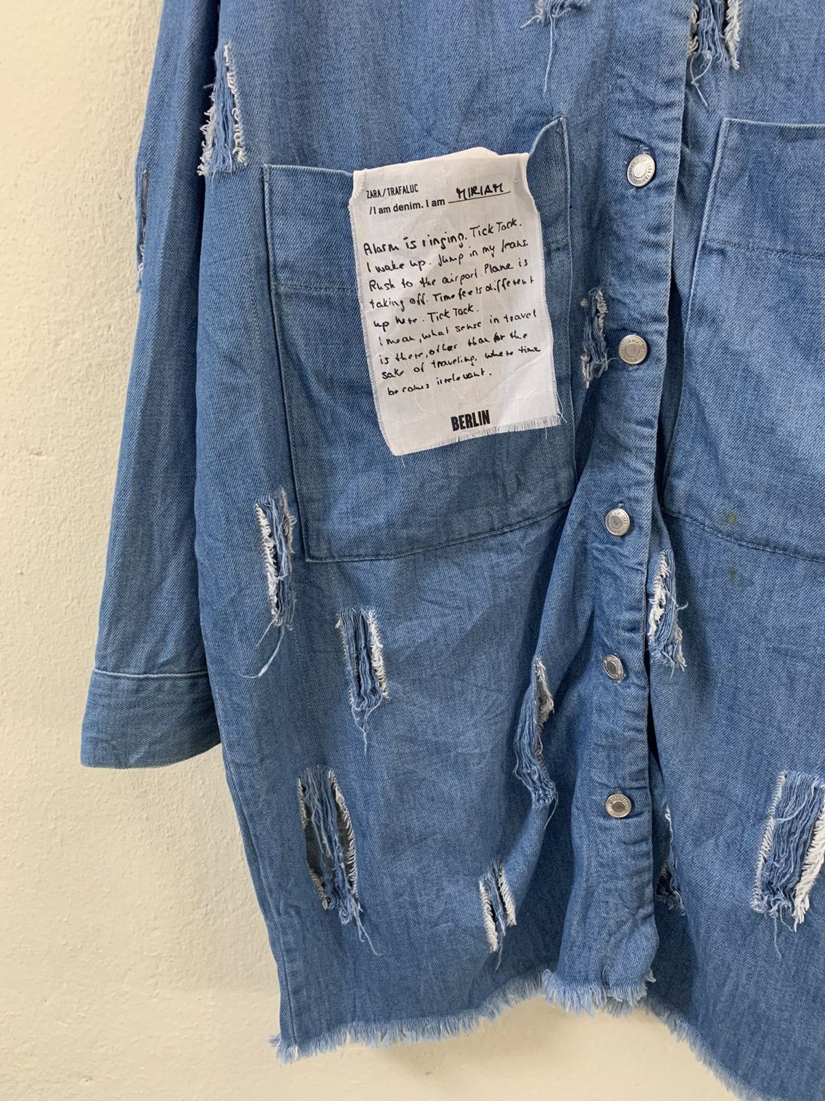 Zara Zara Trafaluc Nice Design Denim Shirt Jacket Size M / US 6-8 / IT 42-44 - 3 Thumbnail