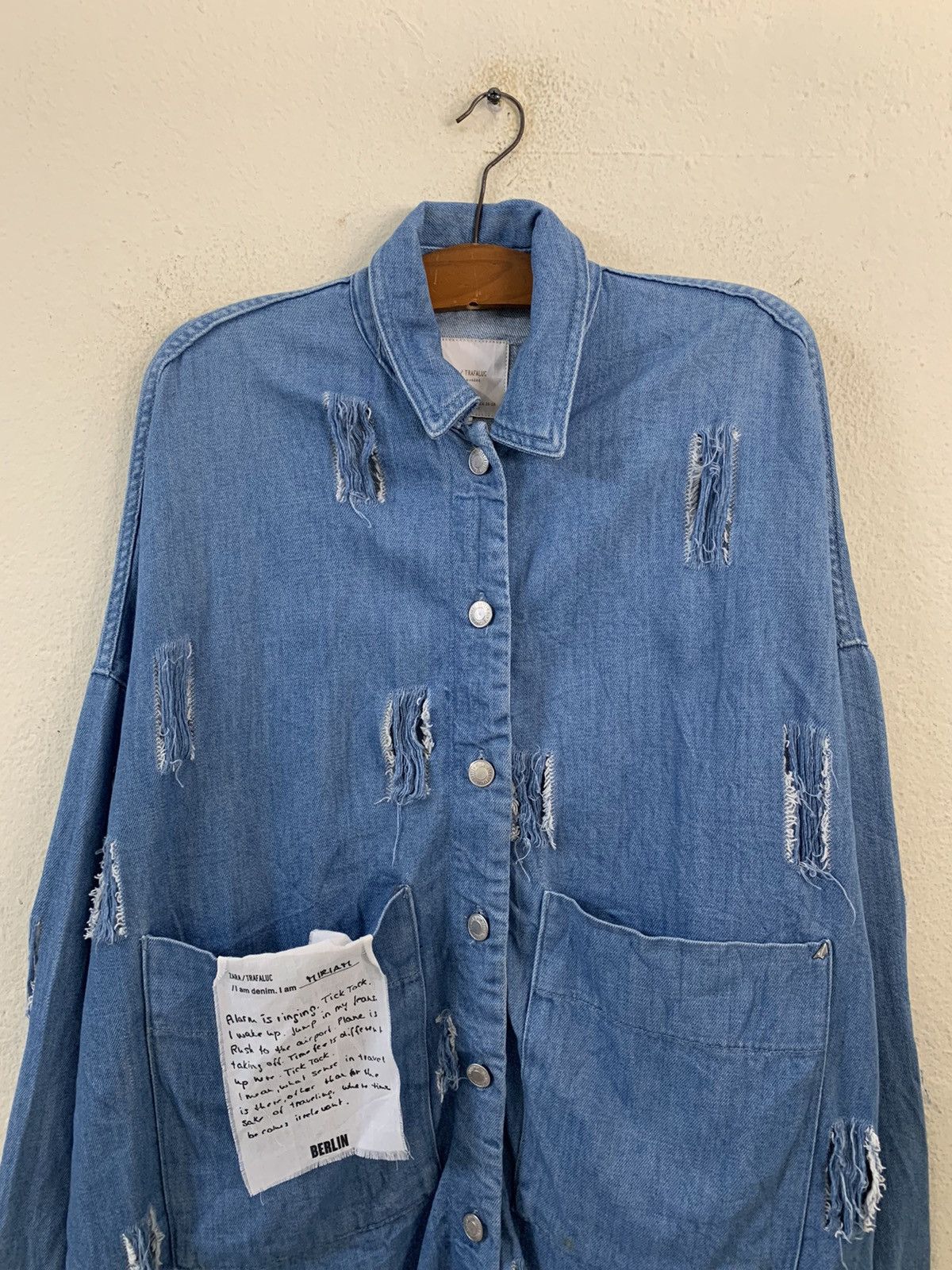 Zara Zara Trafaluc Nice Design Denim Shirt Jacket Size M / US 6-8 / IT 42-44 - 4 Thumbnail