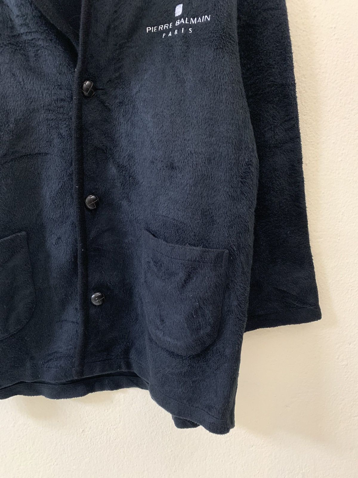 Pierre Balmain Pierre Balmain Fleece Black Jacket Size US L / EU 52-54 / 3 - 2 Thumbnail