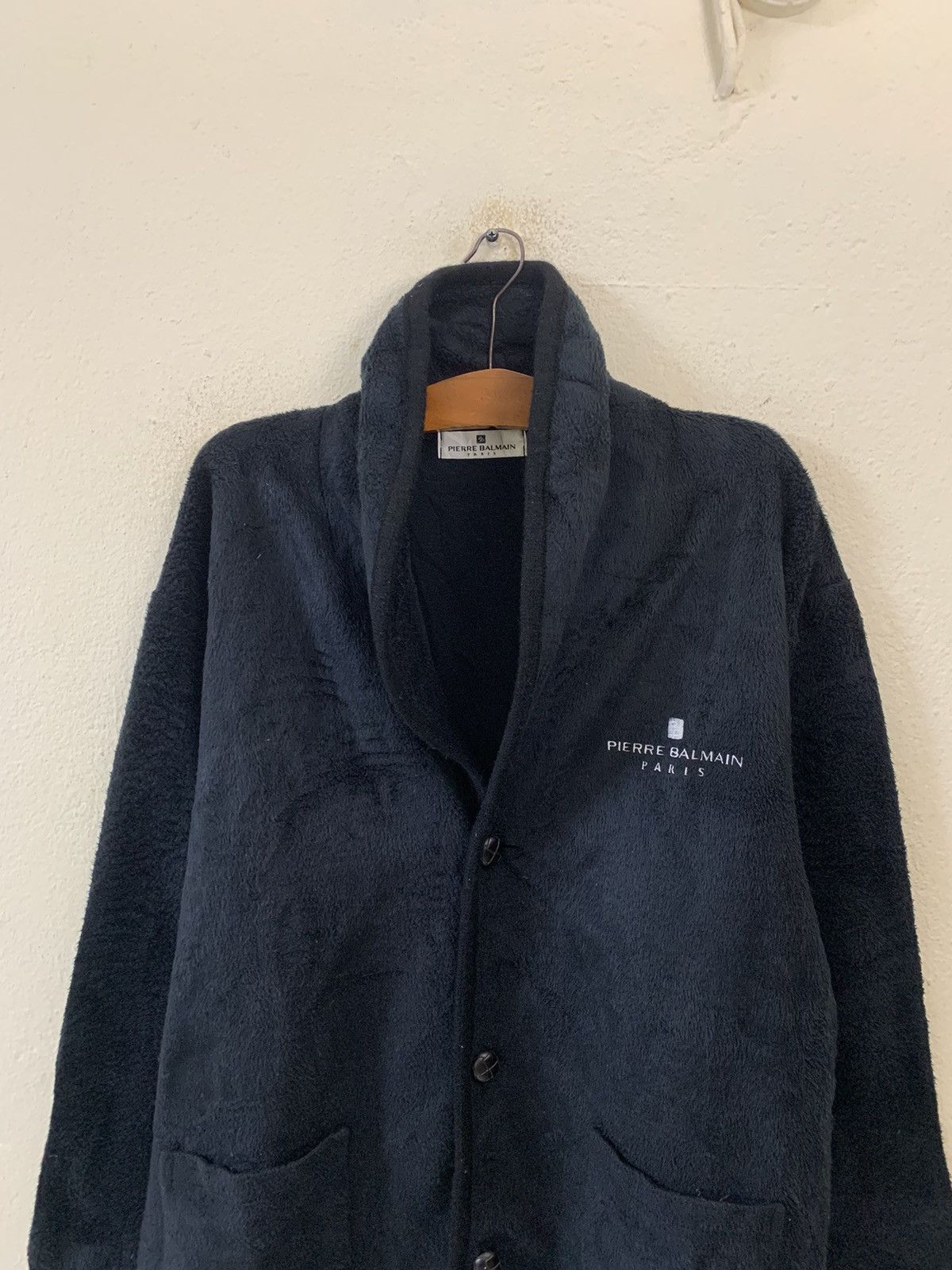 Pierre Balmain Pierre Balmain Fleece Black Jacket Size US L / EU 52-54 / 3 - 4 Thumbnail
