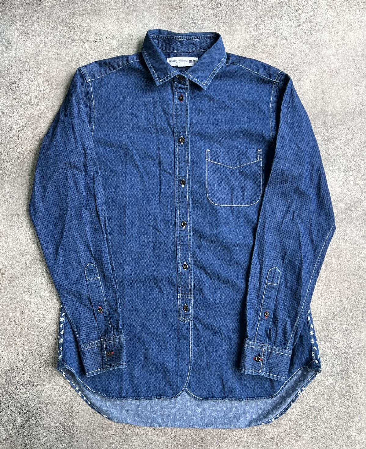 uniqlo-uniqlo-denim-floral-shirt-grailed