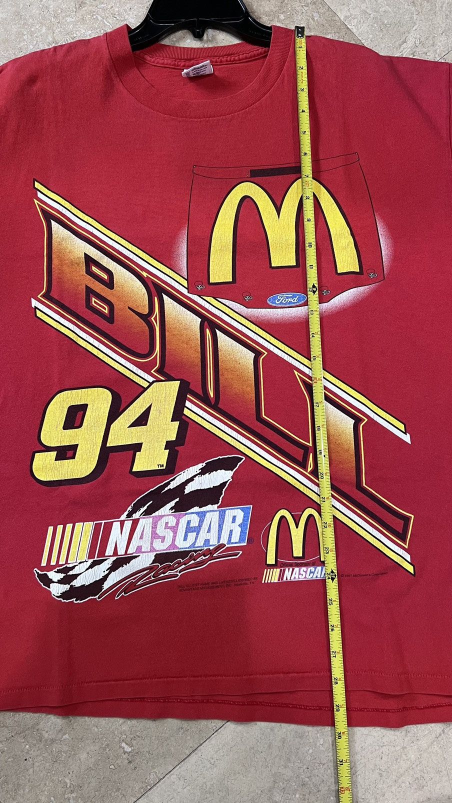 NASCAR Bill Elliott #94 Nascar McDonald’s Delta Tag Sz XL Size US XL / EU 56 / 4 - 9 Thumbnail