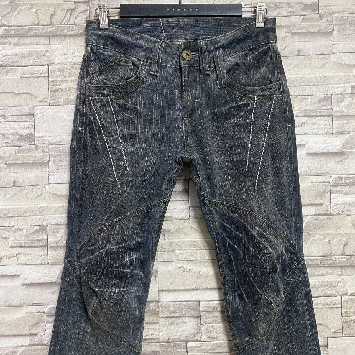 Japanese Brand RATTLETRAP Clawmark Denim Biker Jeans Size US 29 - 4 Thumbnail