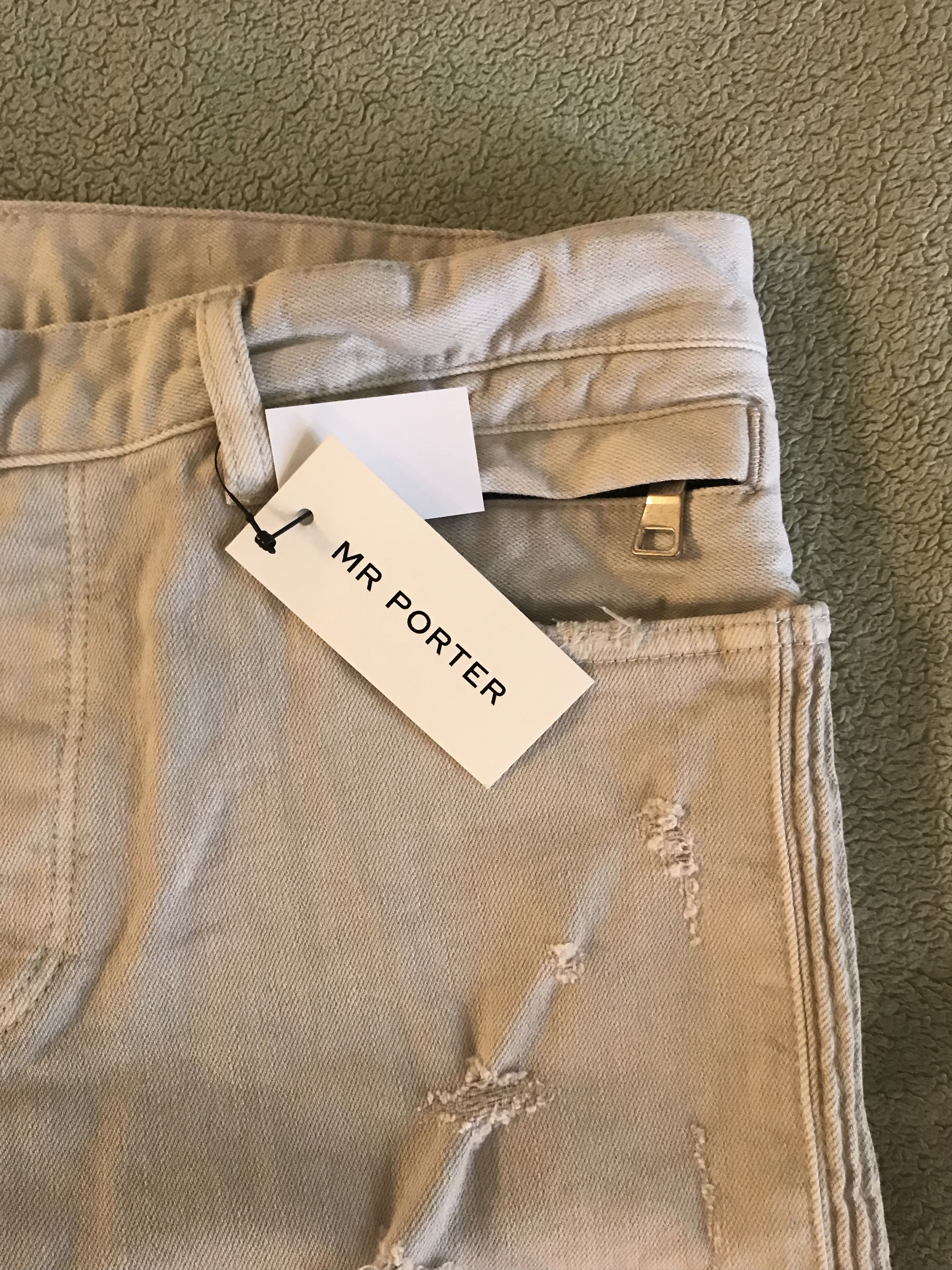 Balmain Distressed stretch-denim biker jeans Size US 31 - 3 Thumbnail