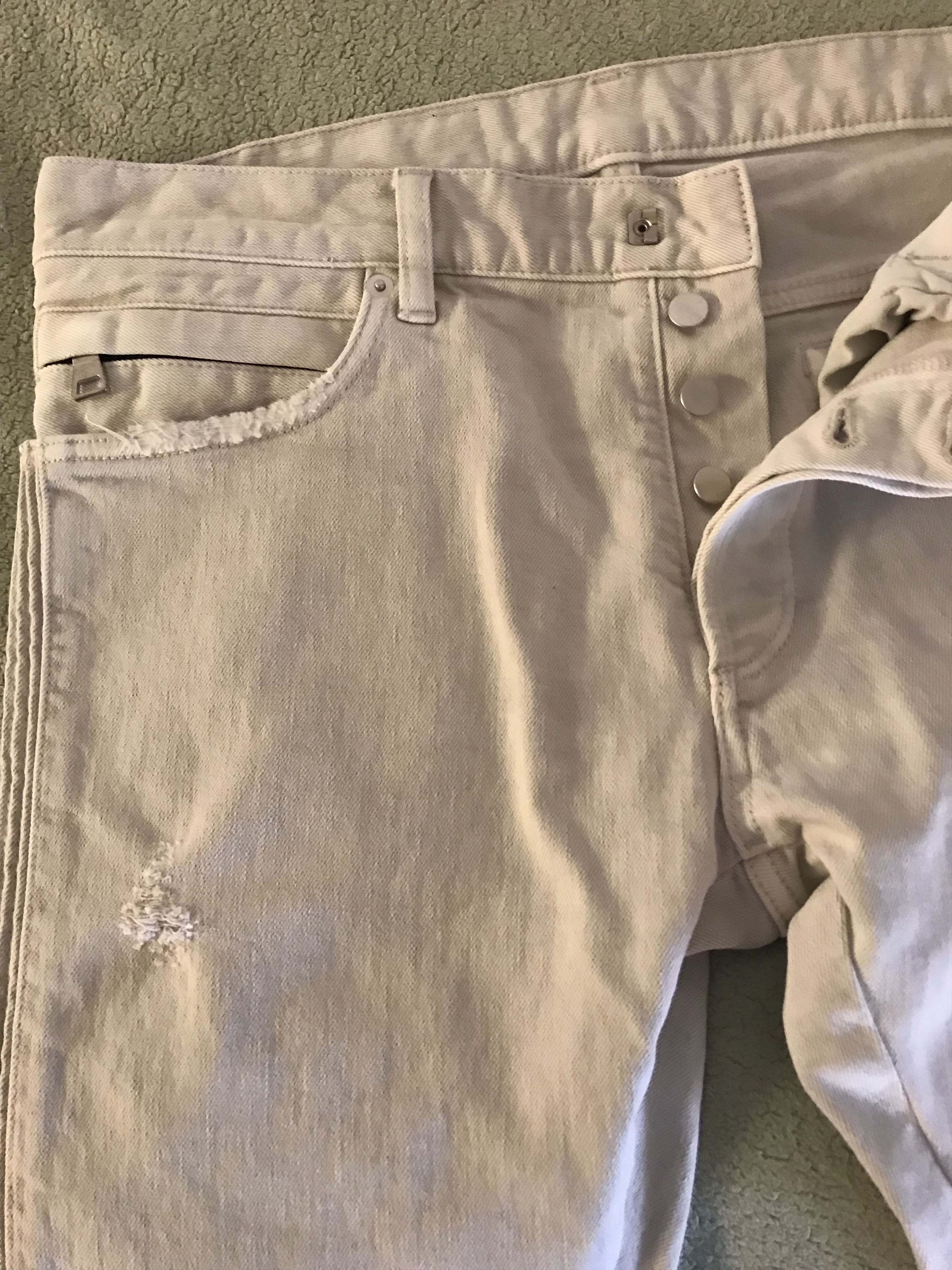 Balmain Distressed stretch-denim biker jeans Size US 31 - 6 Thumbnail
