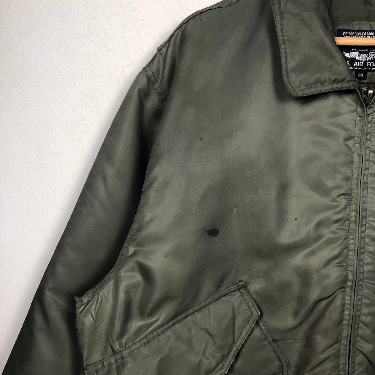 Vintage Vintage U.S Air Force Bomber Flight Jacket Army Green Size US XXL / EU 58 / 5 - 5 Thumbnail