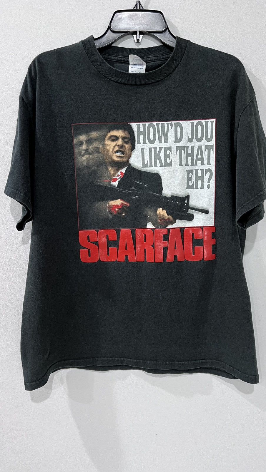 Vintage Scarface “HOW’D JOU LIKE THAT EH? Tee Size Large Delta Tag Size US L / EU 52-54 / 3 - 1 Thumbnail