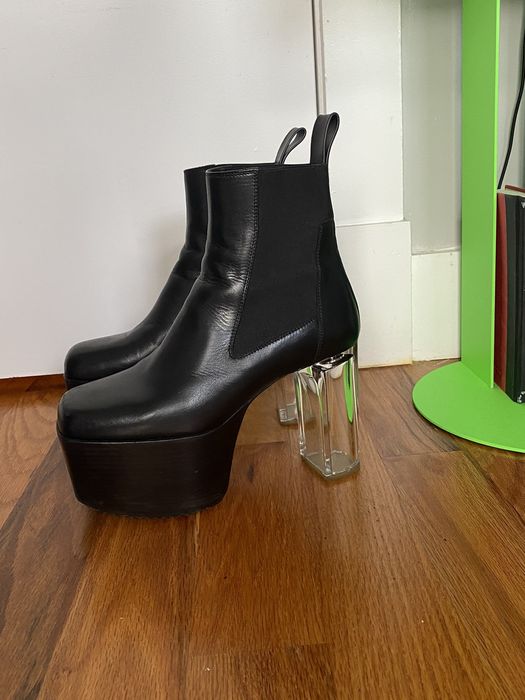 Rick Owens Kiss Heels with Clear Heel Grailed