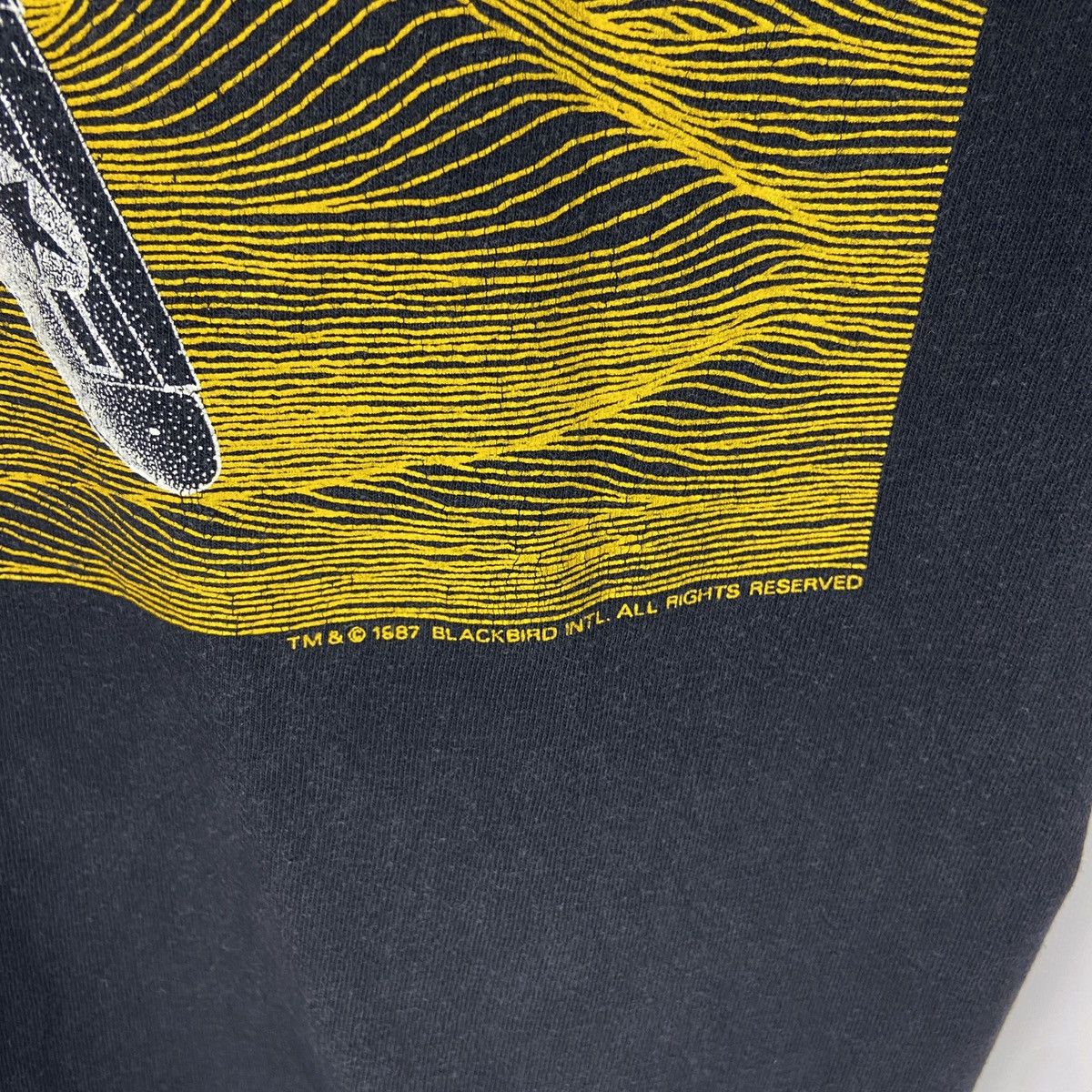 Blackbird Vintage 90s Faded Blackbird US Air Force P-38 Lightning Tee Size US L / EU 52-54 / 3 - 8 Thumbnail