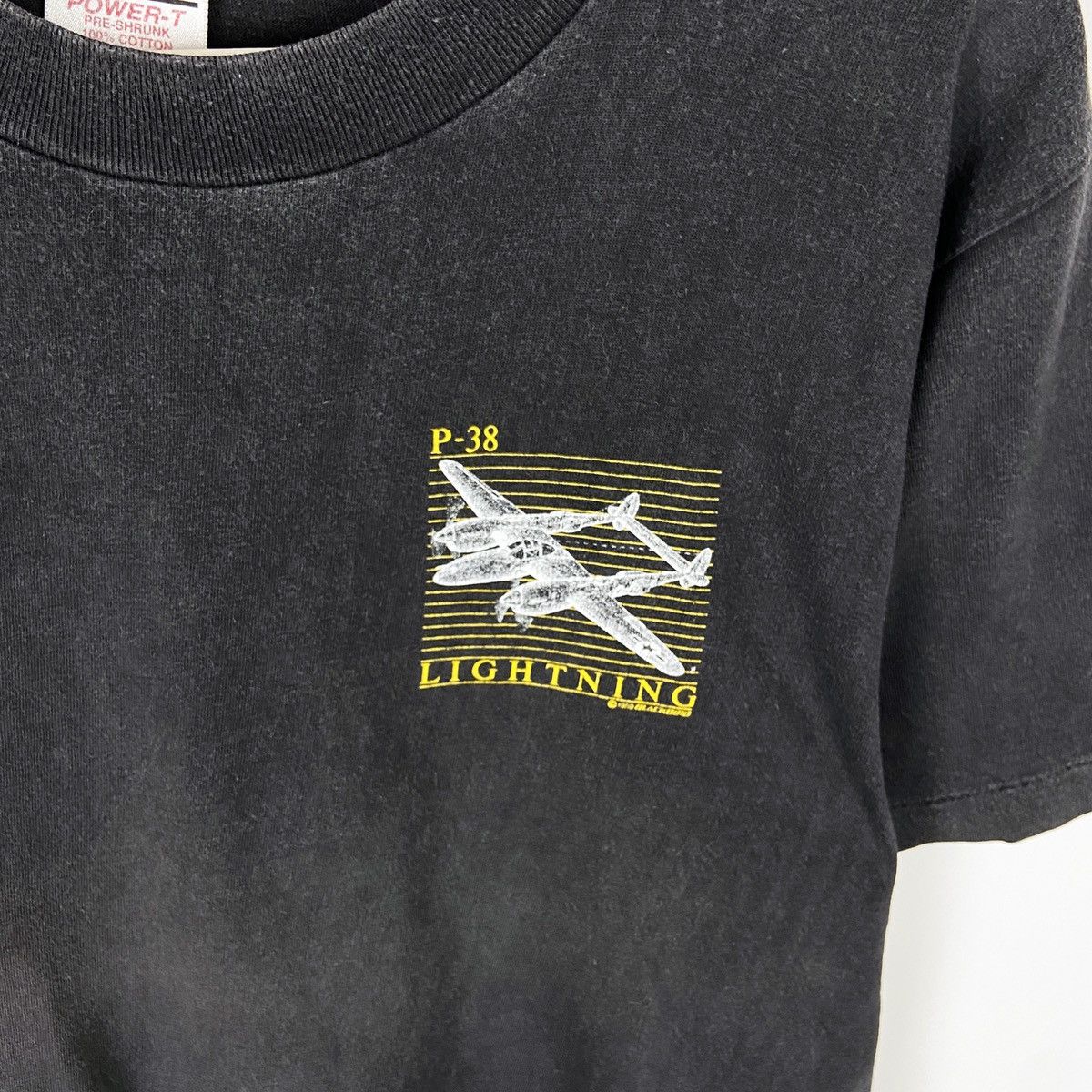 Blackbird Vintage 90s Faded Blackbird US Air Force P-38 Lightning Tee Size US L / EU 52-54 / 3 - 6 Thumbnail