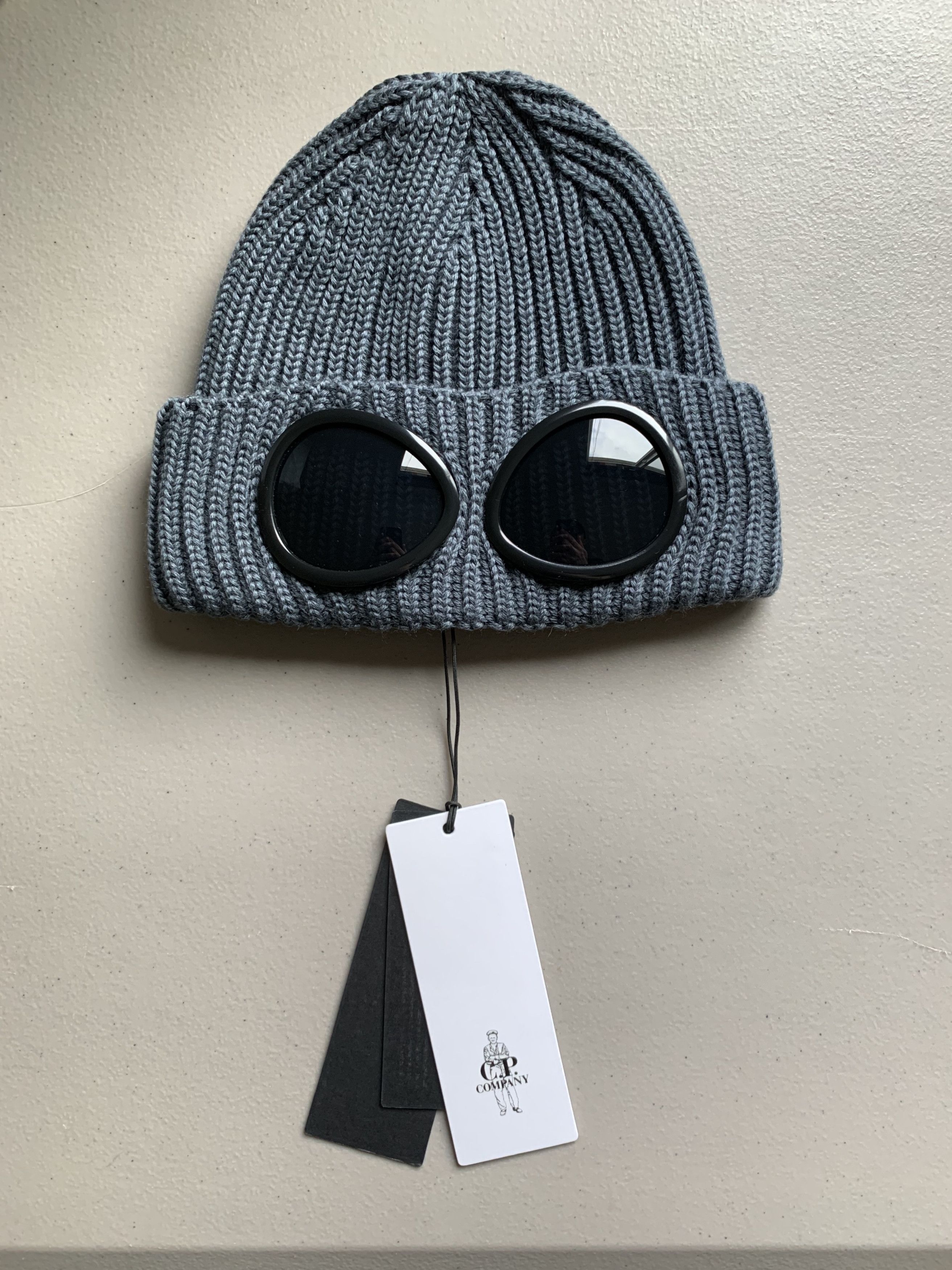 C.P. Company Goggle Beanie Gray Grailed