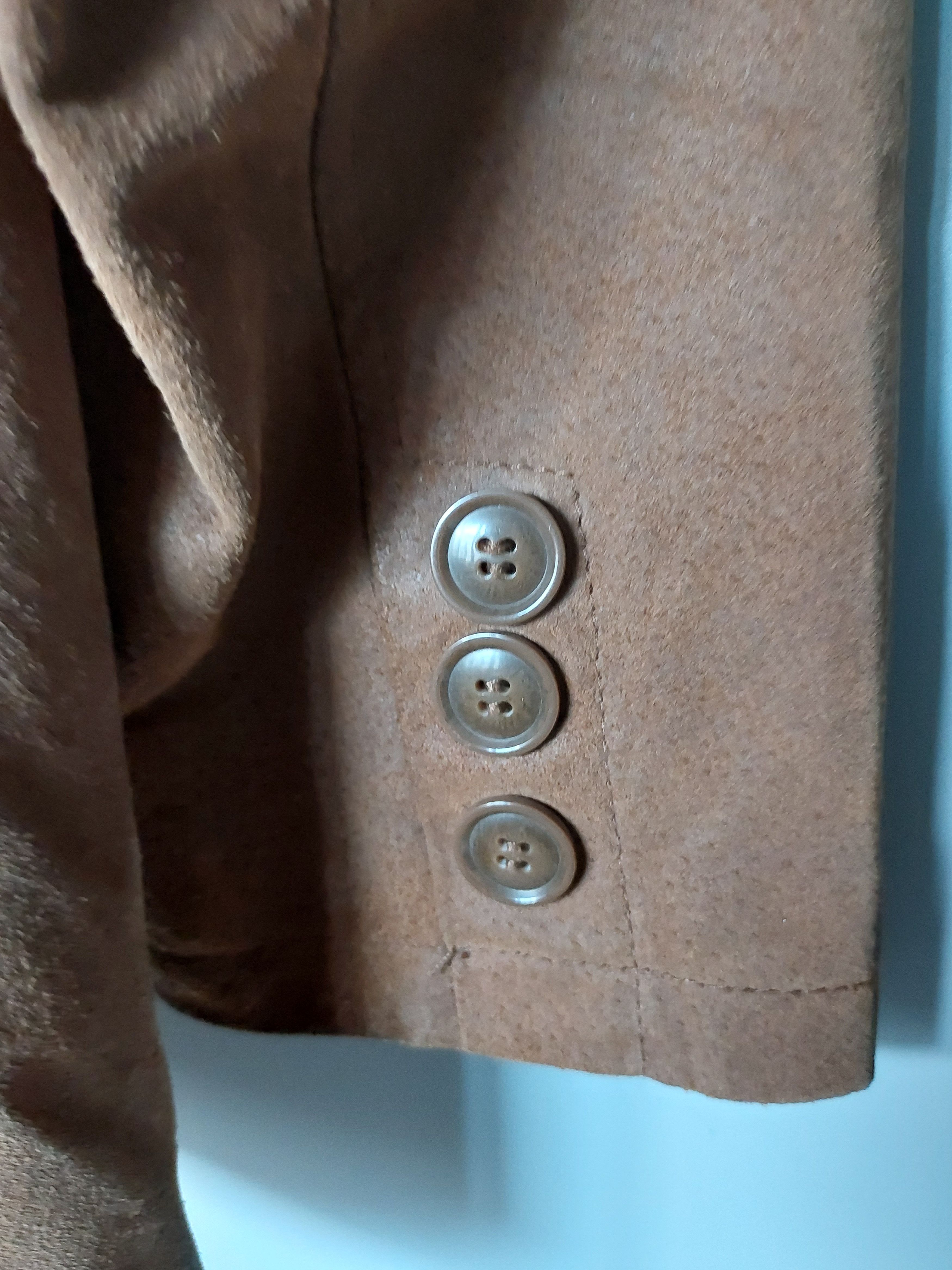 Leather Patino by Auluna leather brown nubuck blazer for men size 54 Size 54R - 11 Thumbnail