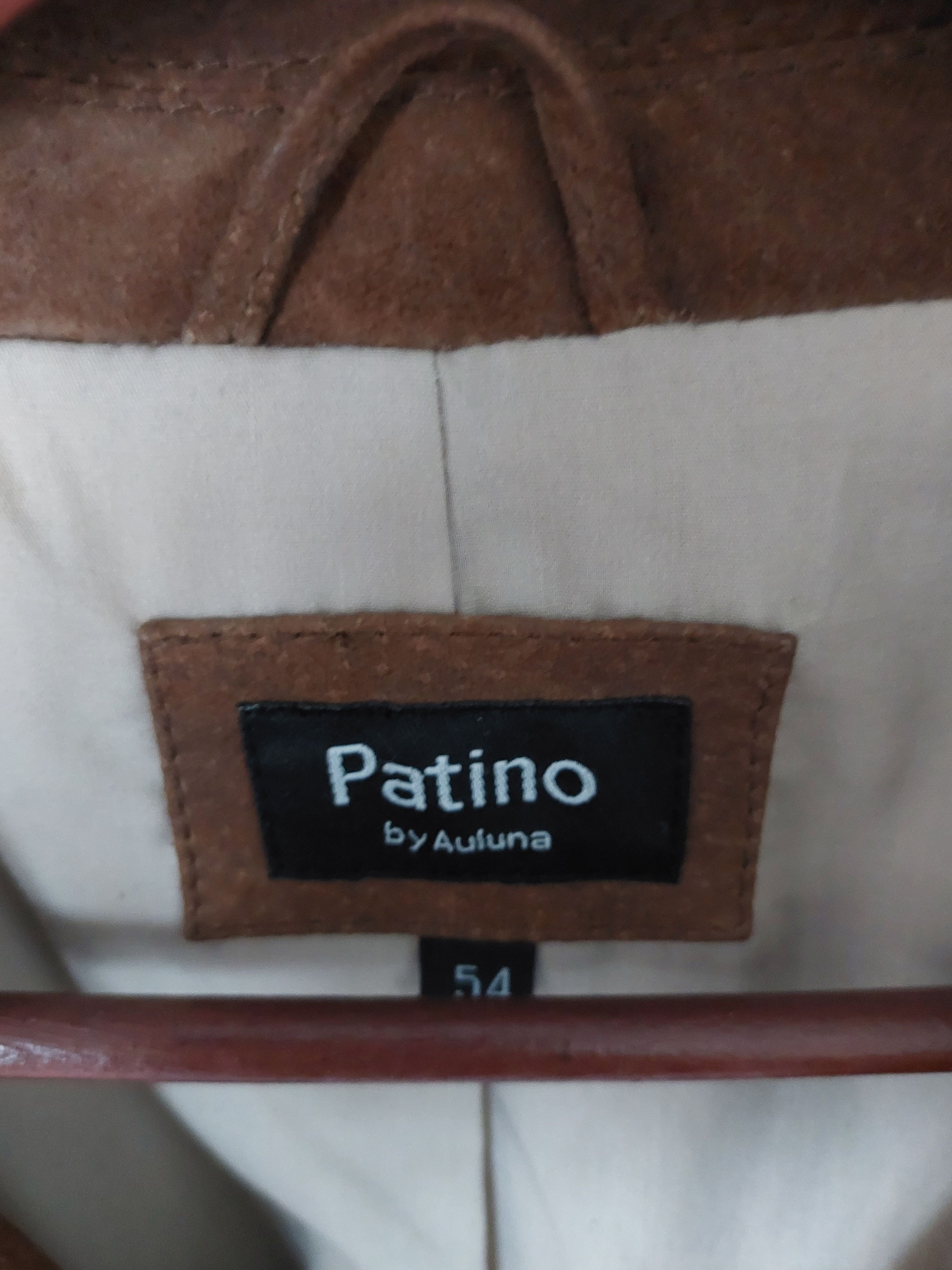 Leather Patino by Auluna leather brown nubuck blazer for men size 54 Size 54R - 2 Thumbnail