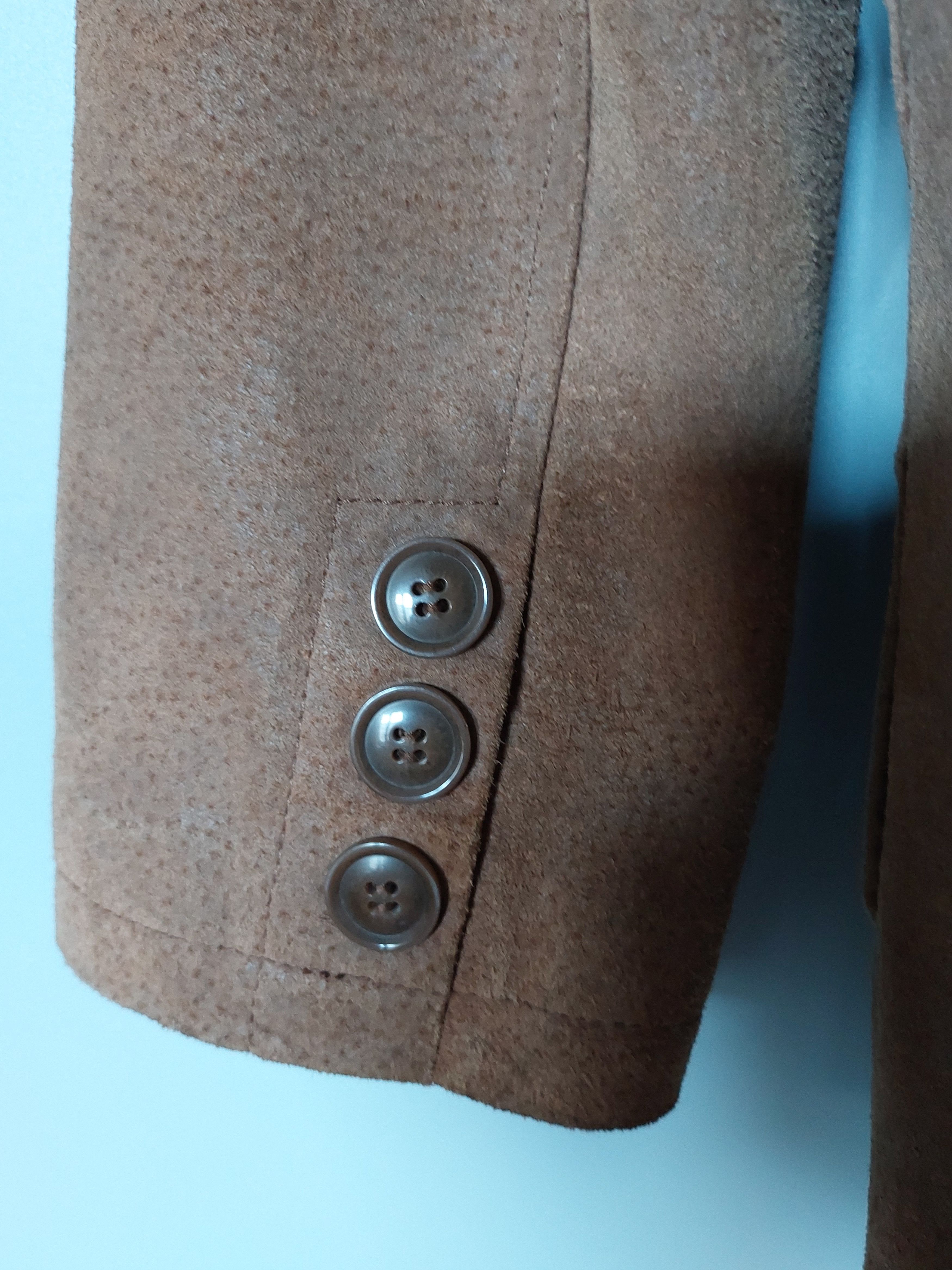 Leather Patino by Auluna leather brown nubuck blazer for men size 54 Size 54R - 10 Thumbnail