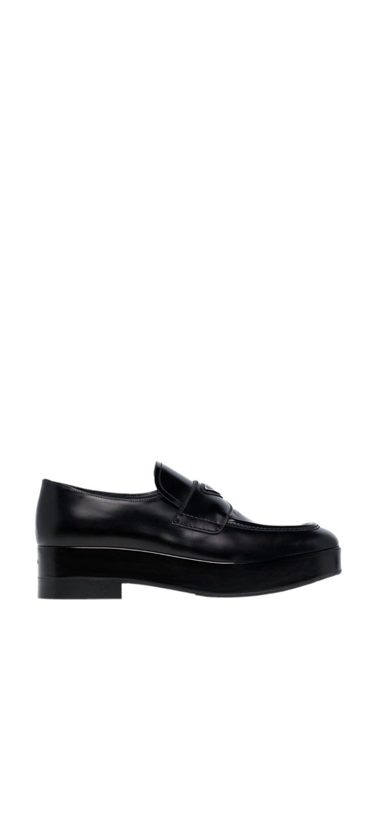 Prada 50 Brushed Leather Loafers
