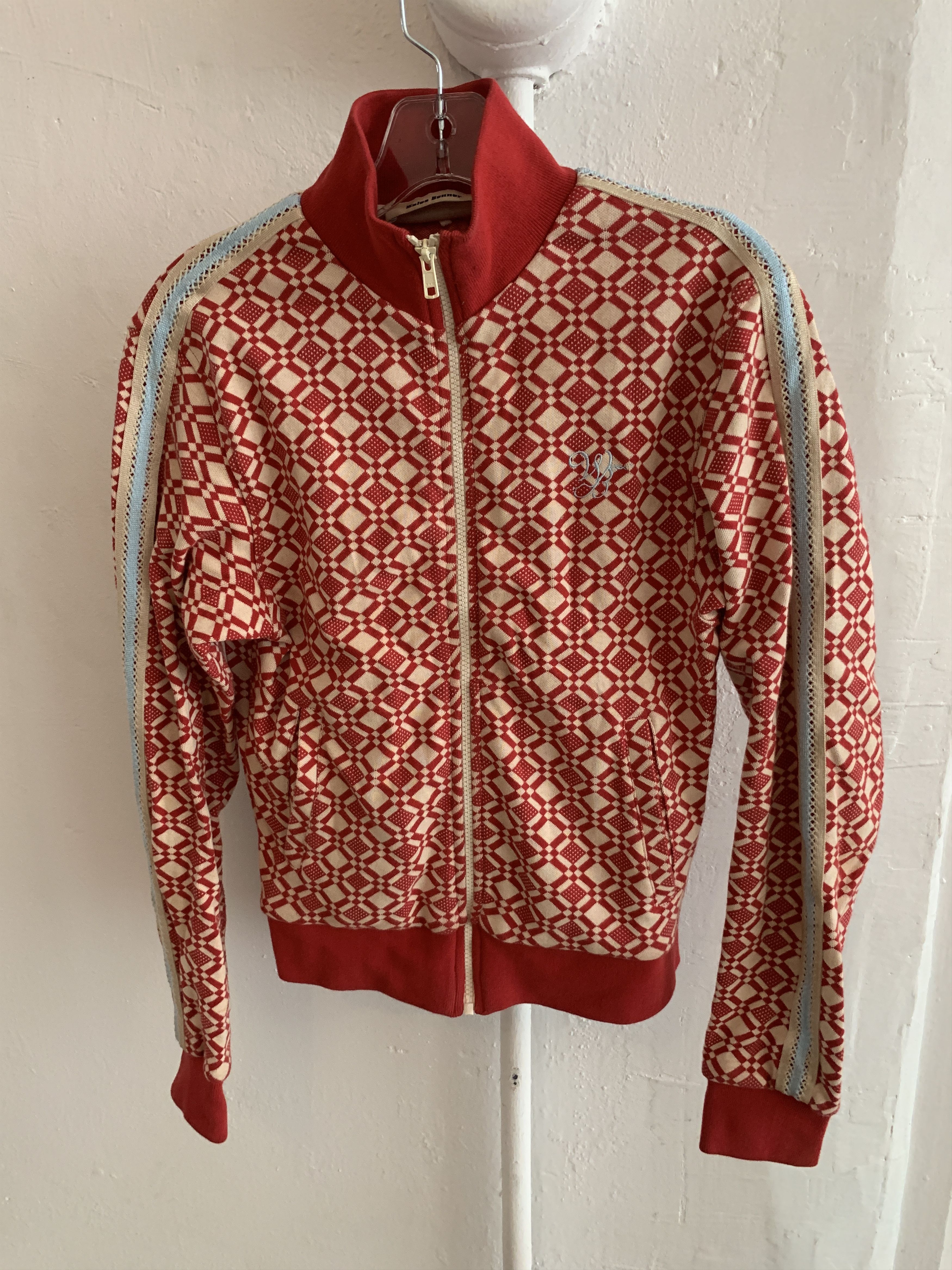 Jacquard zipped track jacket