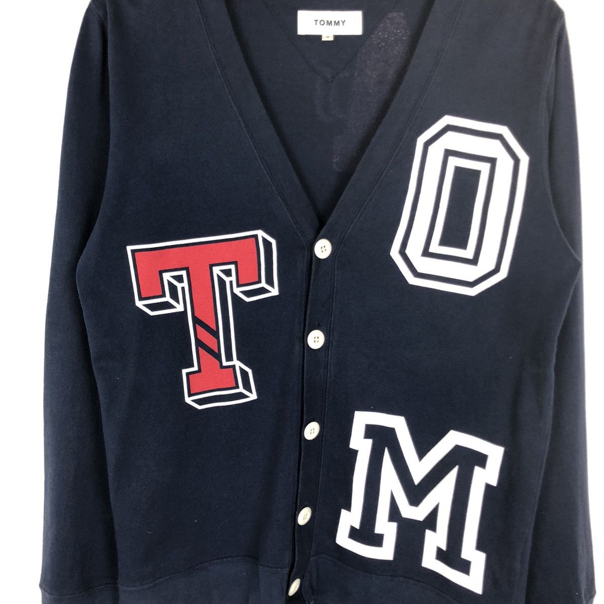 Swagger × Vintage Vintage Tommy Big Logo Spellout Cardigan Sweater Size US M / EU 48-50 / 2 - 3 Thumbnail