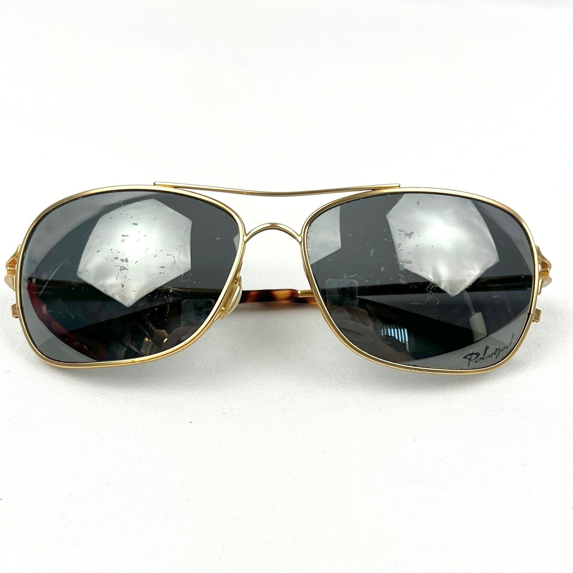 Oakley Oakley Conquest Sunglasses Satin Gold Frame Gray Polarized L ...