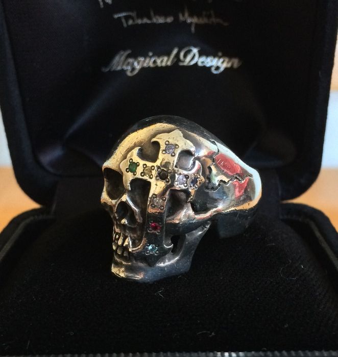 Number (N)ine SS05 "Nightcrawler" Bejeweled Silver Skull Ring w/ box Size ONE SIZE - 1 Preview