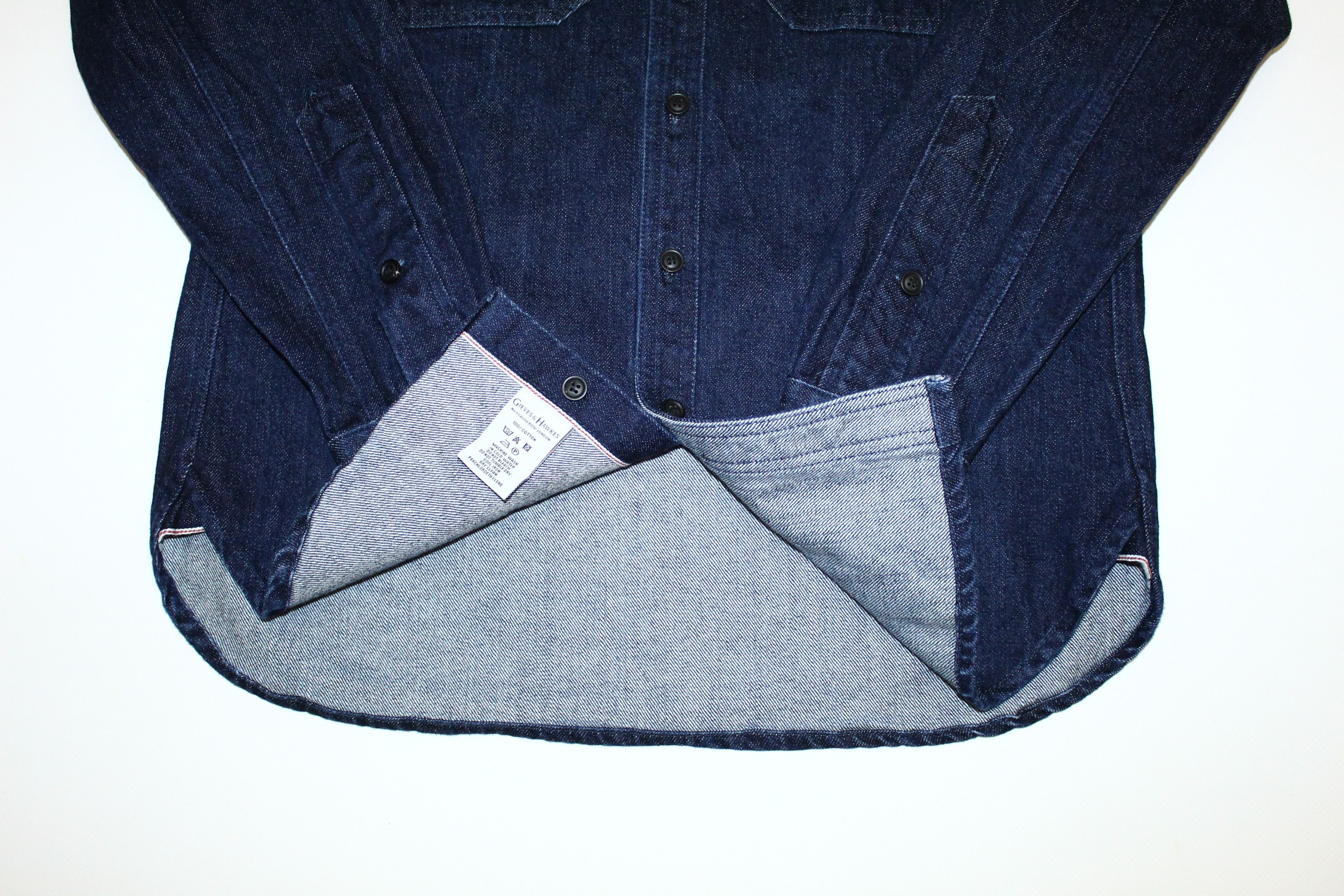 Gieves & Hawkes Gieves & Hawkes №1 Savile Row 12oz Selvedge Denim Shirt Size US M / EU 48-50 / 2 - 10 Thumbnail
