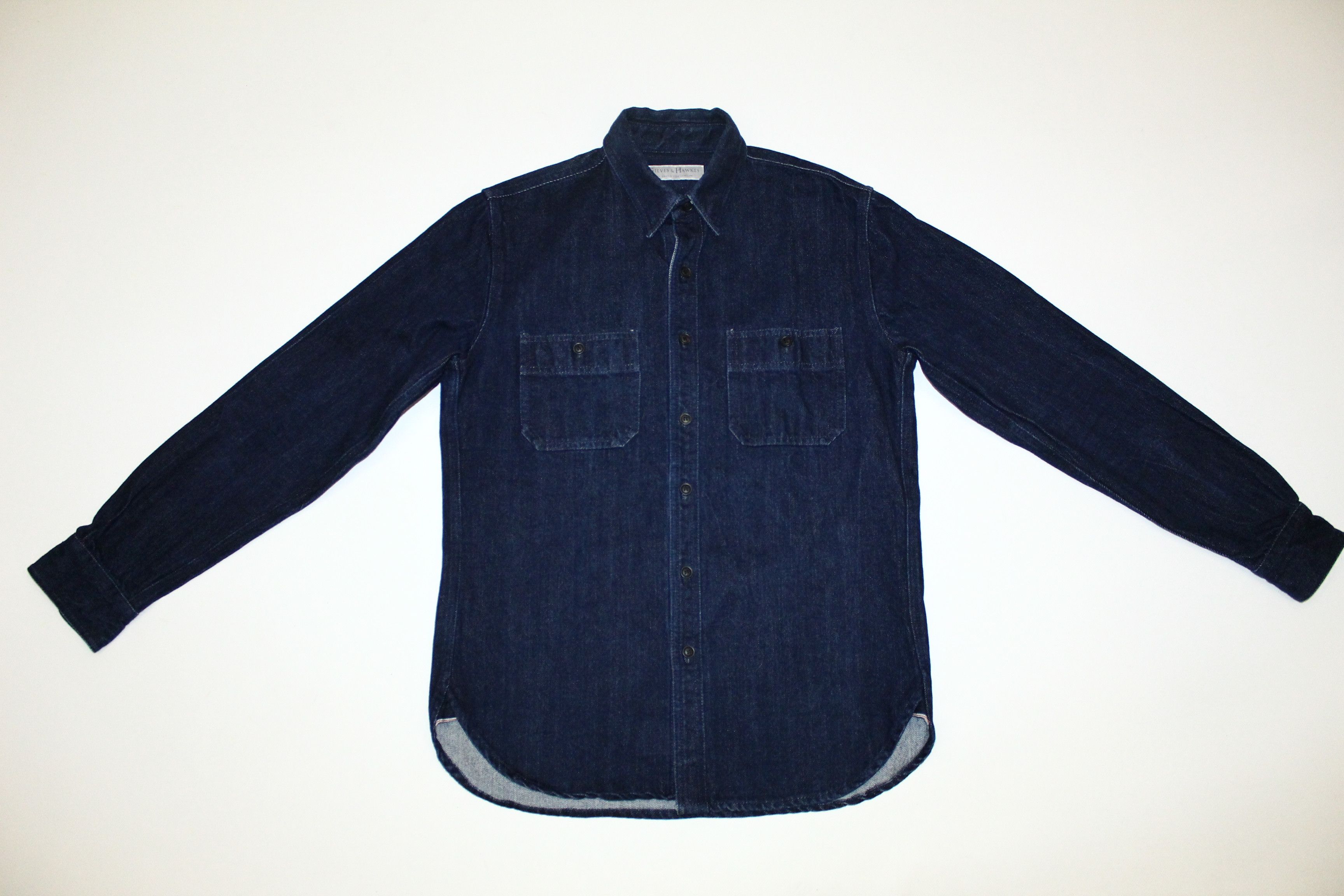 Gieves & Hawkes Gieves & Hawkes №1 Savile Row 12oz Selvedge Denim Shirt Size US M / EU 48-50 / 2 - 11 Thumbnail